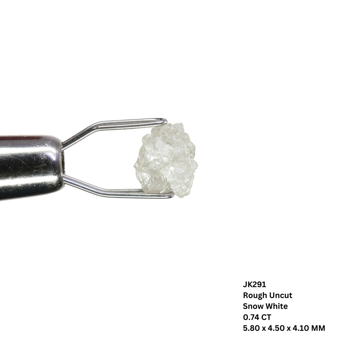 0.74 CT Snow White Rough Uncut Diamond For Statement Jewelry | Diamond Ring | Gift For Her - JayKrishna Diamond