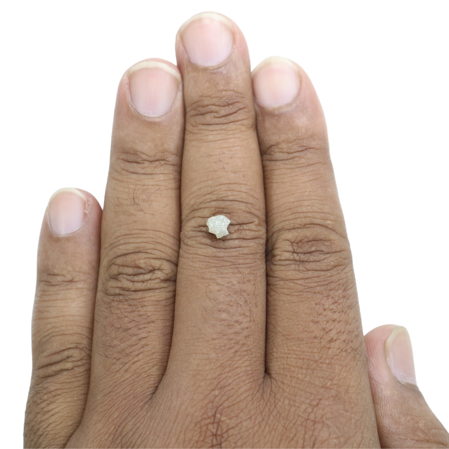 0.79 CT Rough Uncut Snow White Diamond For Proposal Ring | Engagement Ring | Gift For Her - JayKrishna Diamond