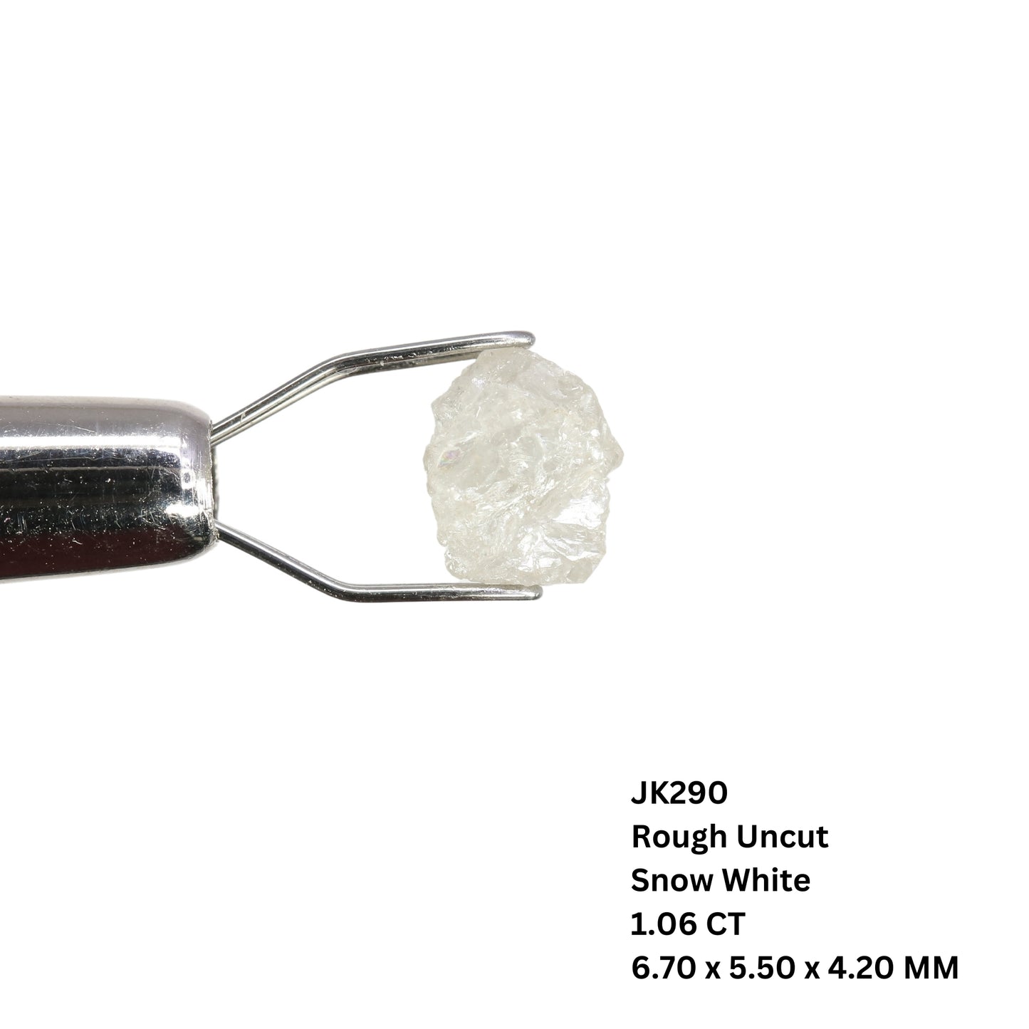 1.06 CT Snow White Natural Rough Diamond For Engagement Ring - JayKrishna Diamond