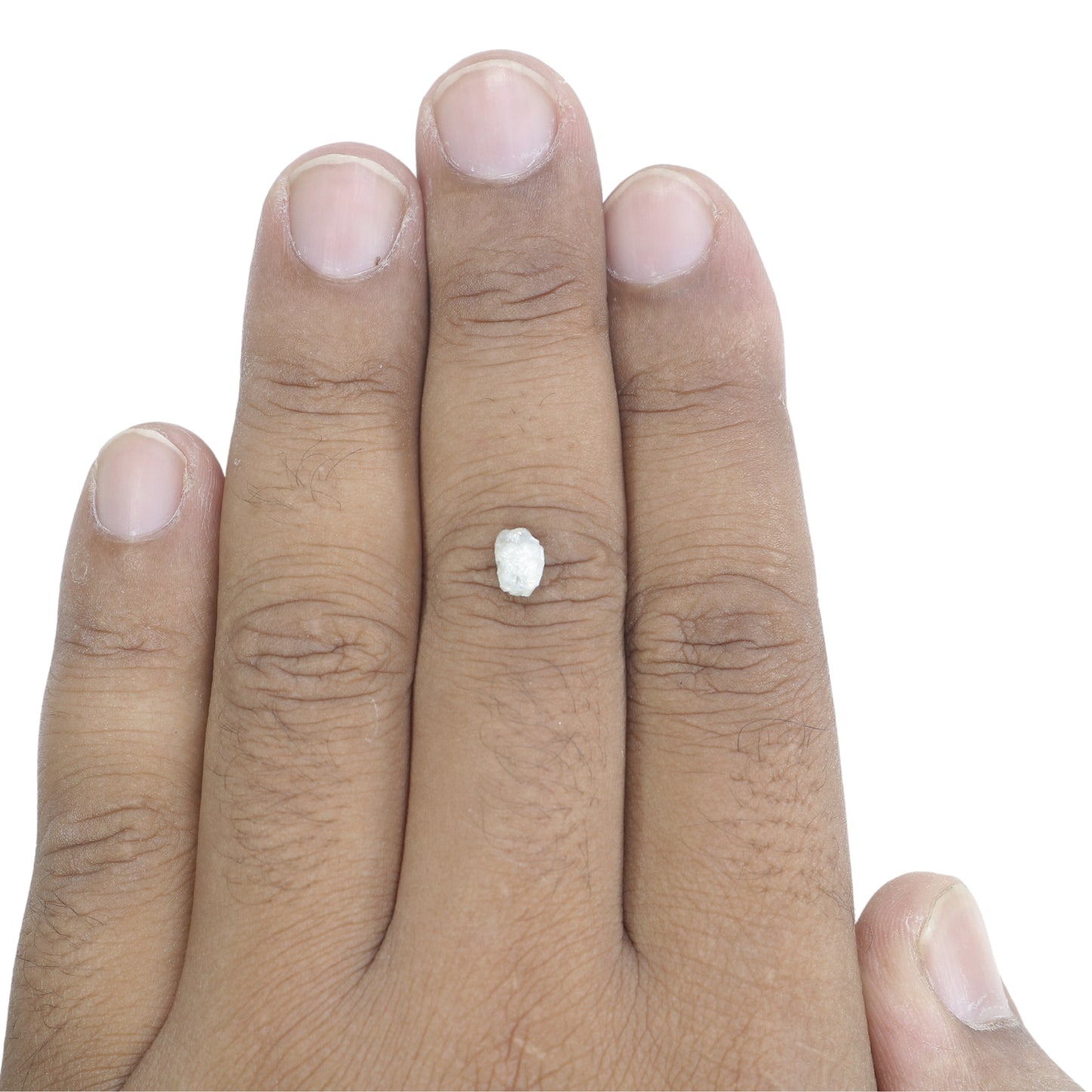 0.96 CT Snow White Rough Uncut Diamond For Engagement Ring - JayKrishna Diamond