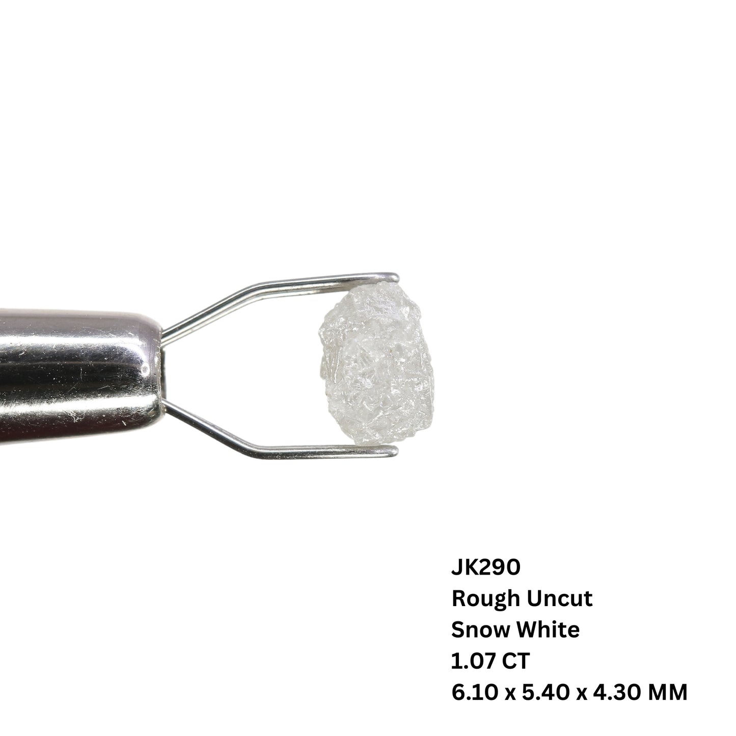 1.07 CT Snow White Rough Uncut Natural Diamond For Wedding Jewelry | Diamond Ring | Gift For her - JayKrishna Diamond
