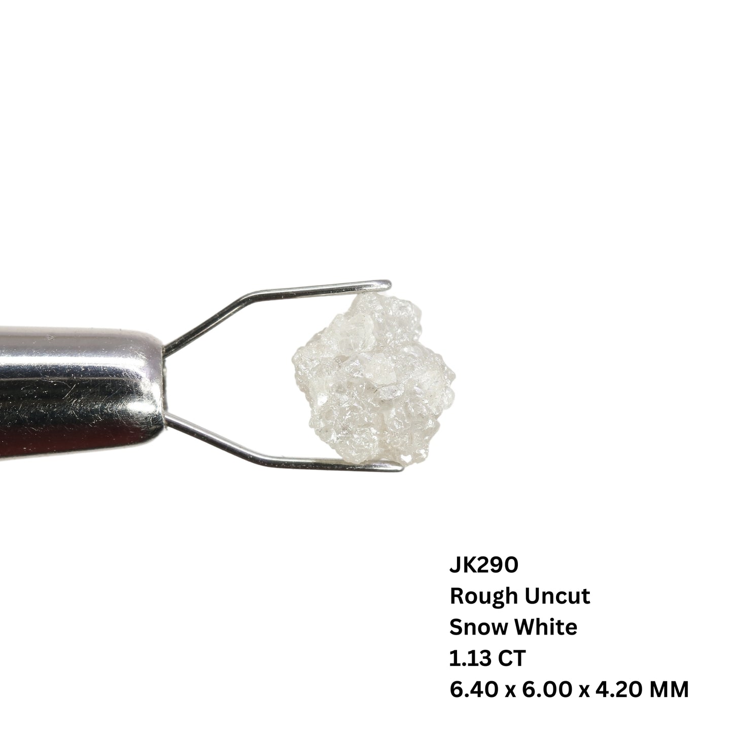 1.13 CT Rough Uncut Snow White Diamond For Wedding Jewelry | Diamond Pendant | Gift For Her - JayKrishna Diamond