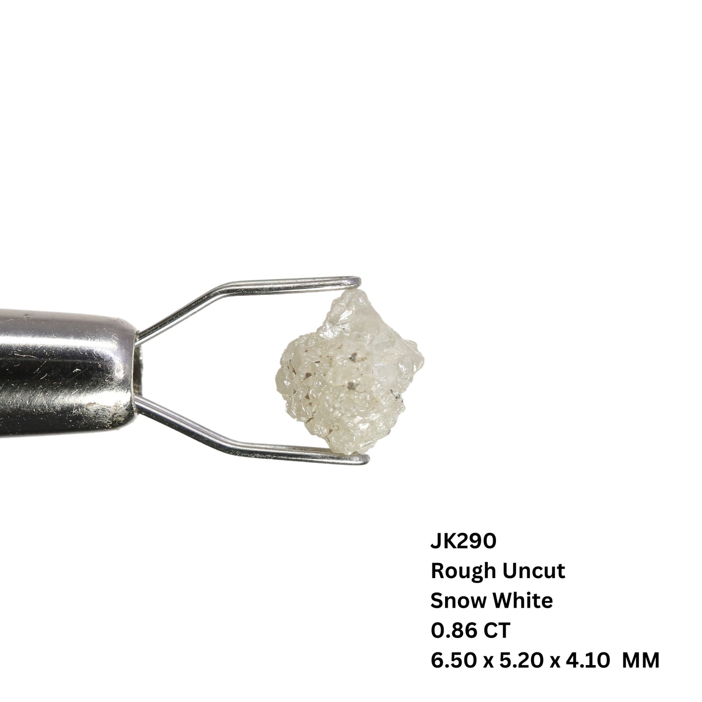 0.86 CT Snow White Rough Uncut Natural Diamond For Wedding Necklace | Wedding Ring | Gift For Her - JayKrishna Diamond
