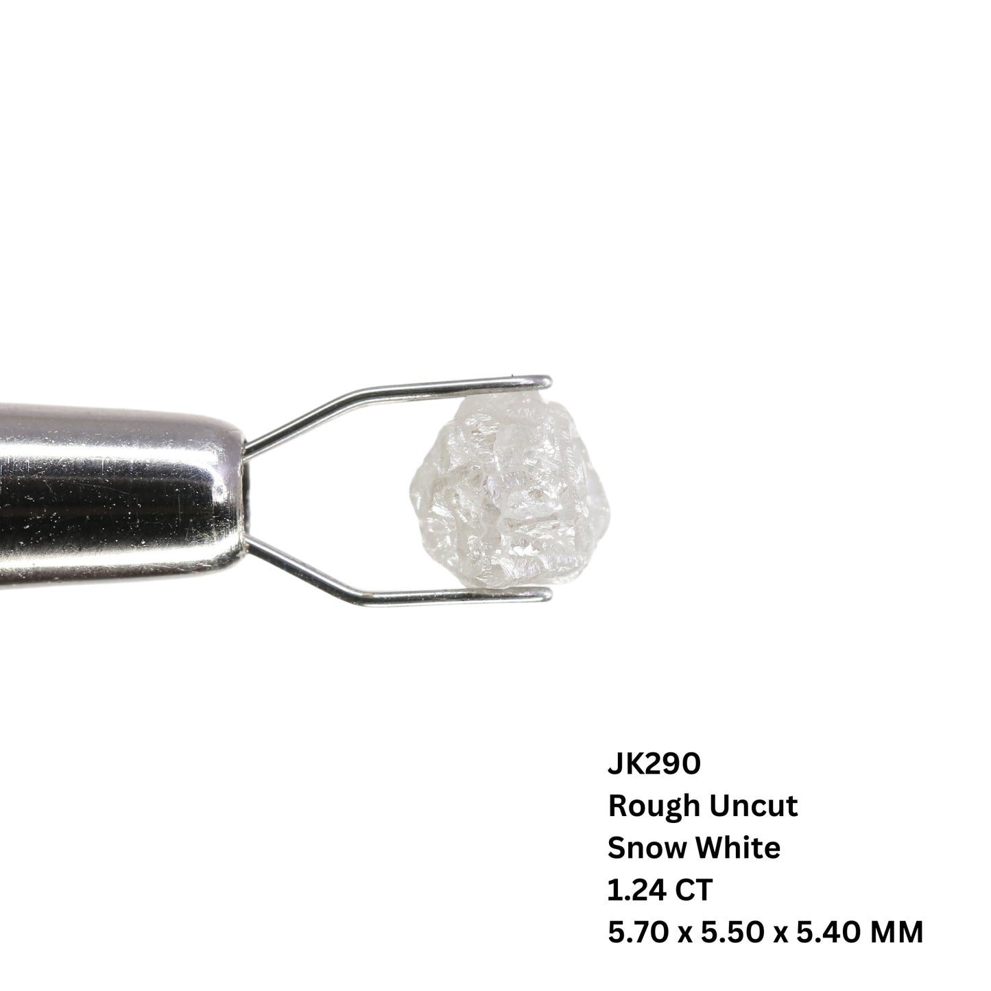 1.24 CT Snow White Rough Uncut Natural Diamond For Engagement Ring | Wedding Gift | Birthday Gift - JayKrishna Diamond