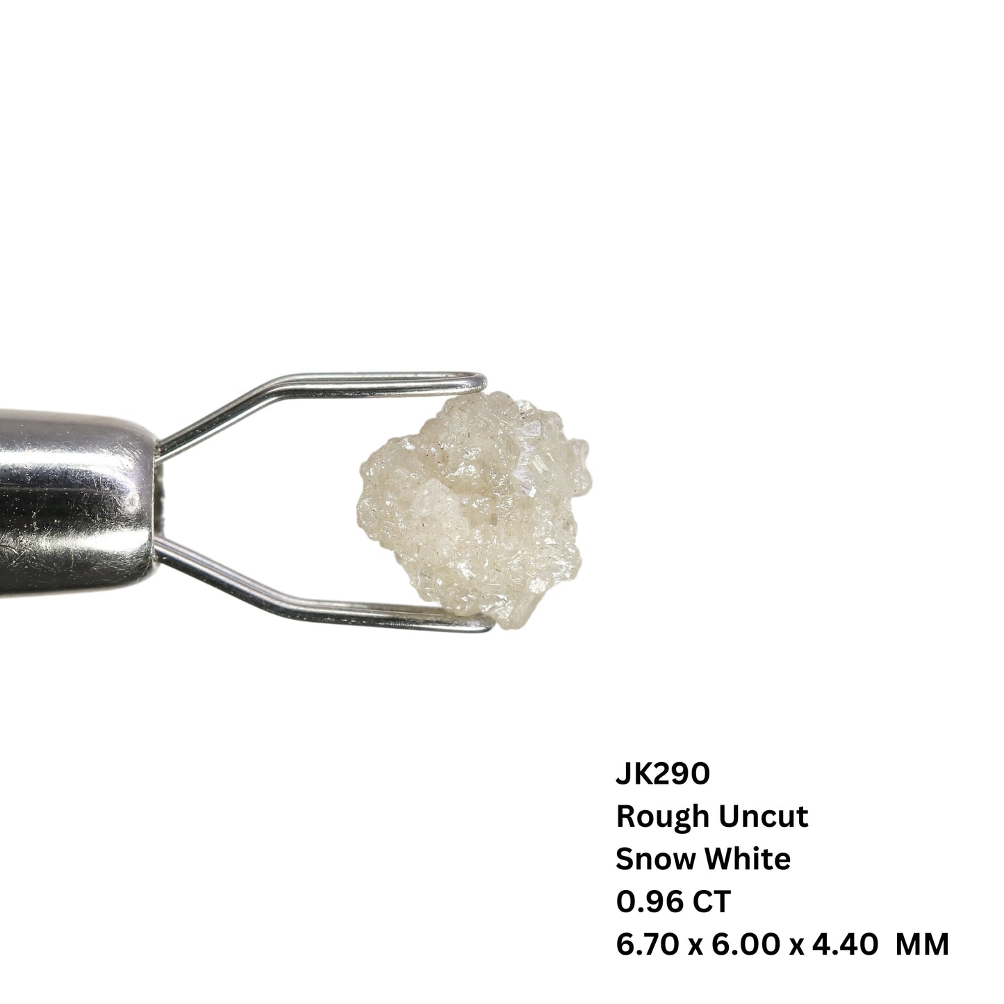 0.96 CT Fancy Snow White Rough Uncut Diamond For Engagement Ring | Diamond Pendant - JayKrishna Diamond