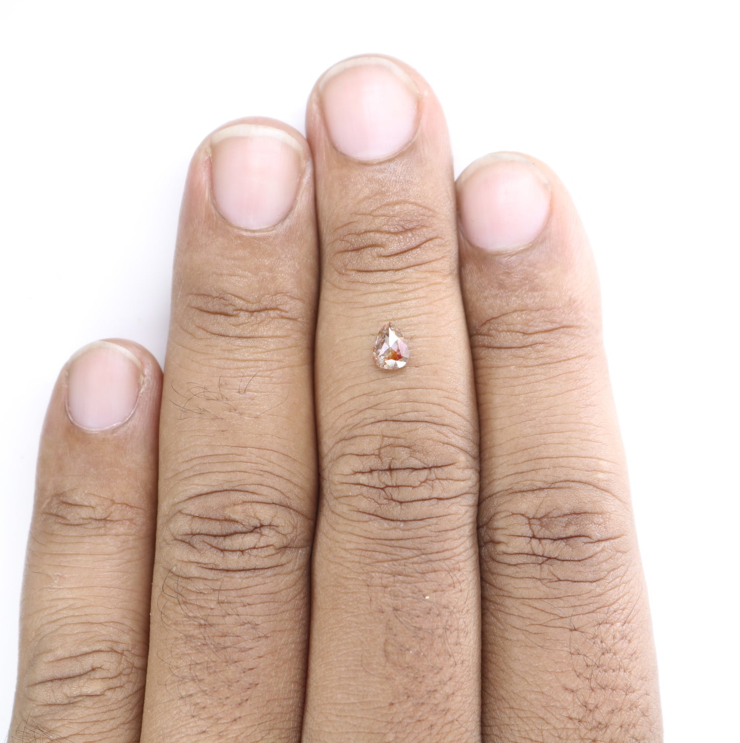 0.60 CT Red Natural Pear Diamond Engagement Ring: Perfect Valentine’s Gift for Your Girlfriend - JayKrishna Diamond