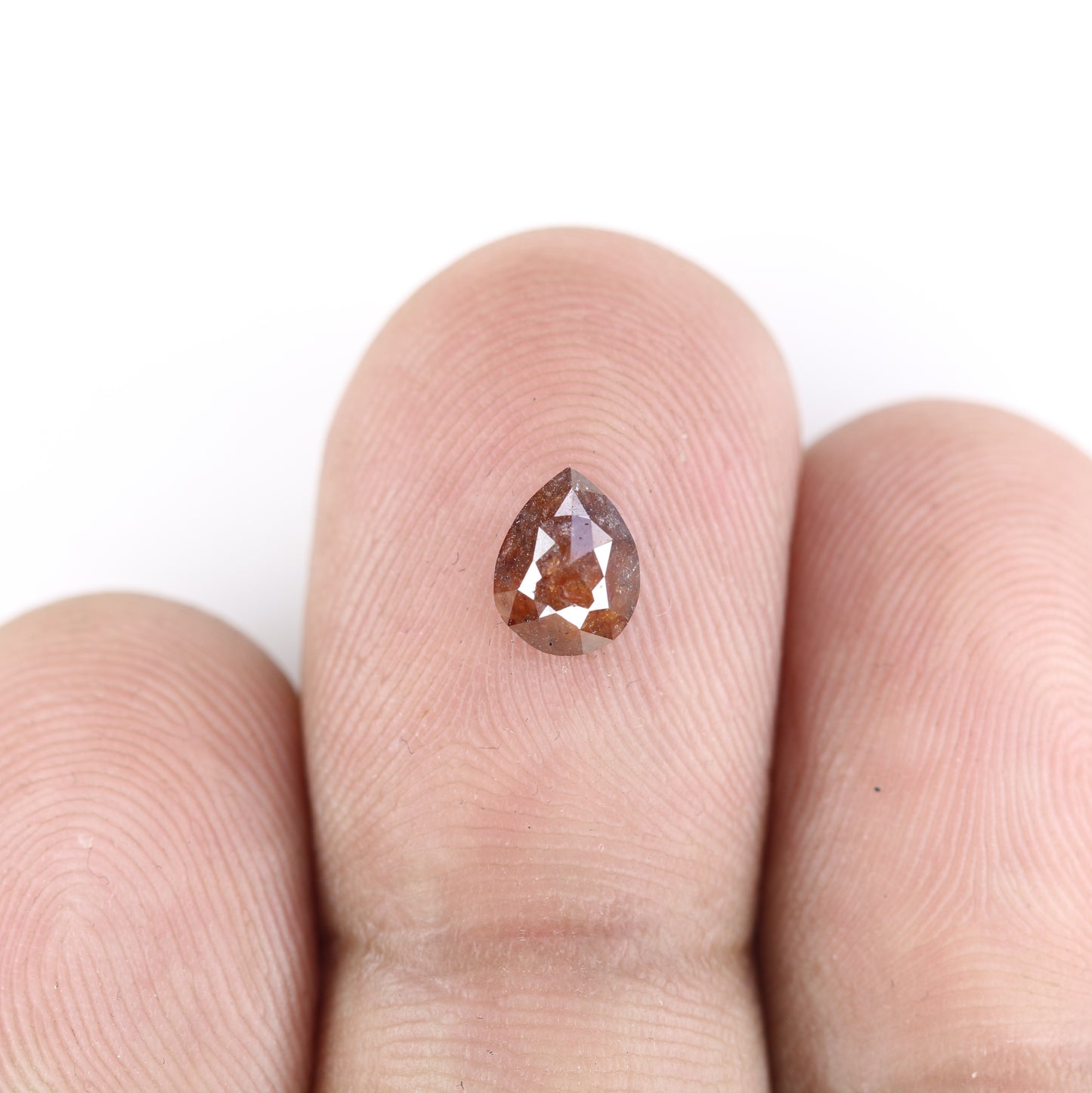 0.73 CT Red Colour Pear Shape Natural Diamond | Solitaire Pear Diamond For Engagement Ring | Anniversary Pear Diamond Ring Gift For Wife - JayKrishna Diamond