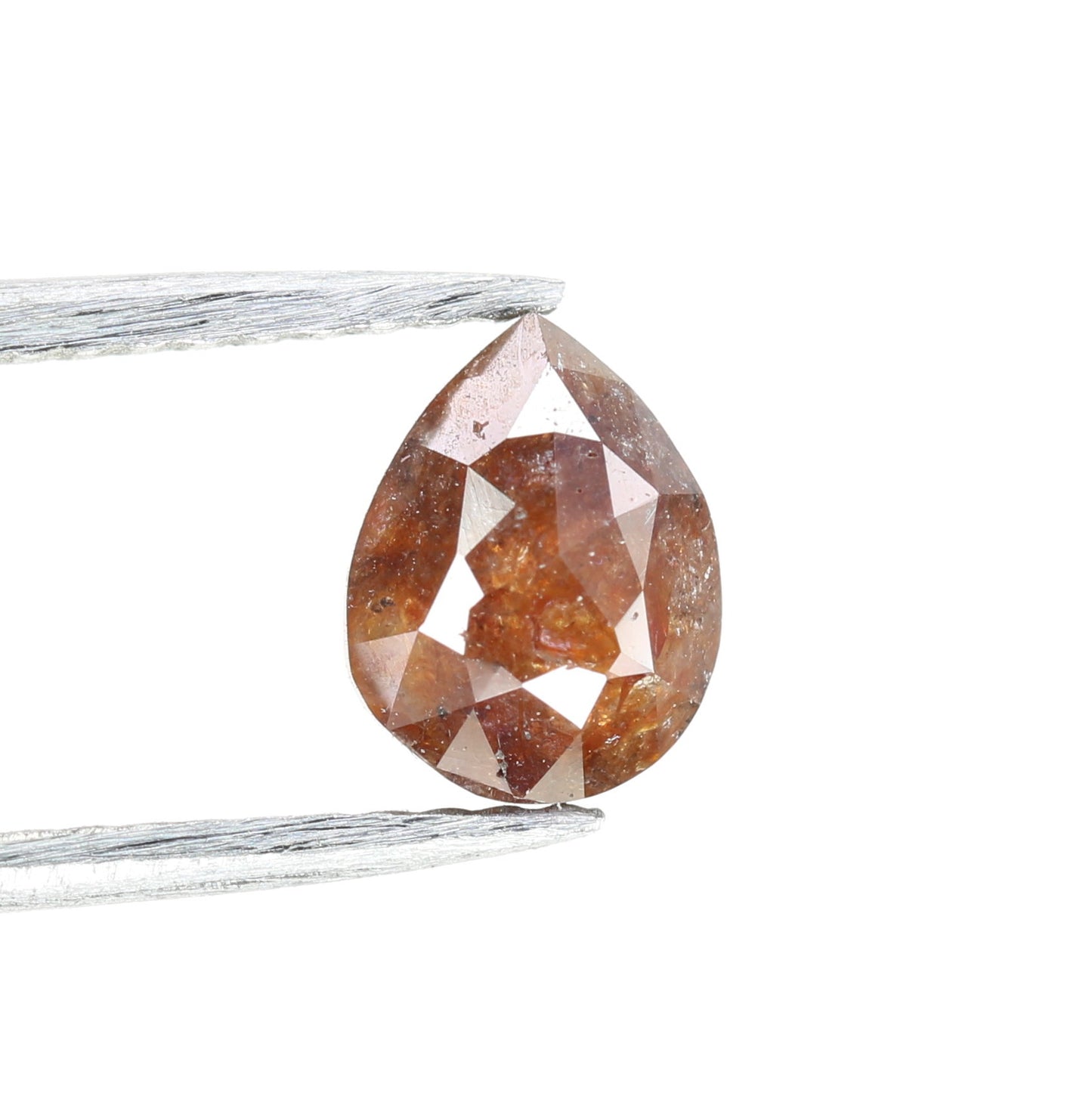 0.73 CT Red Colour Pear Shape Natural Diamond | Solitaire Pear Diamond For Engagement Ring | Anniversary Pear Diamond Ring Gift For Wife - JayKrishna Diamond