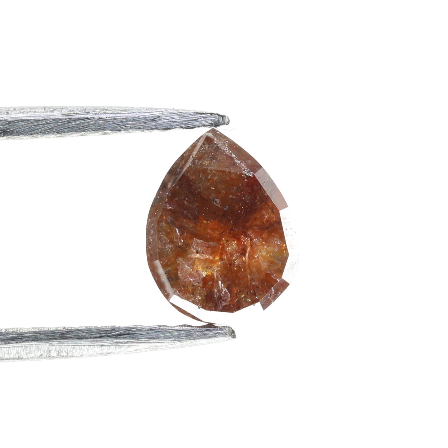 0.73 CT Red Colour Pear Shape Natural Diamond | Solitaire Pear Diamond For Engagement Ring | Anniversary Pear Diamond Ring Gift For Wife - JayKrishna Diamond
