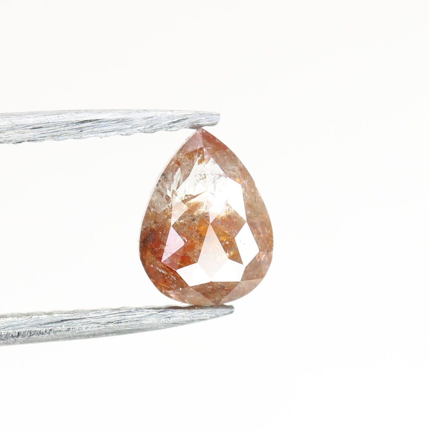 0.67 CT Red Peach Pear Diamond for Engagement Ring - Solitaire Pear Prong Set Ring for Valentine's Day or Anniversary Gift - Unique Gemstone for Custom Jewelry Designs - JayKrishna Diamond