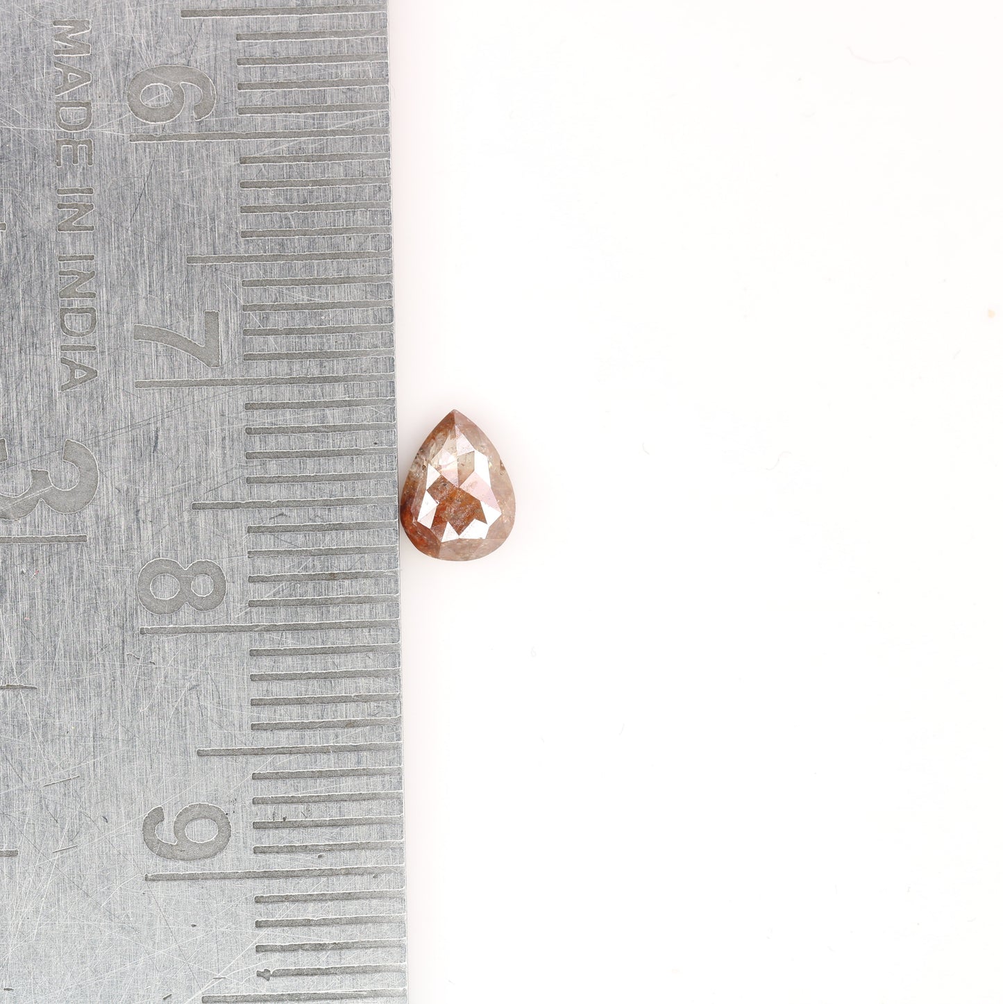 0.67 CT Red Peach Pear Diamond for Engagement Ring - Solitaire Pear Prong Set Ring for Valentine's Day or Anniversary Gift - Unique Gemstone for Custom Jewelry Designs - JayKrishna Diamond