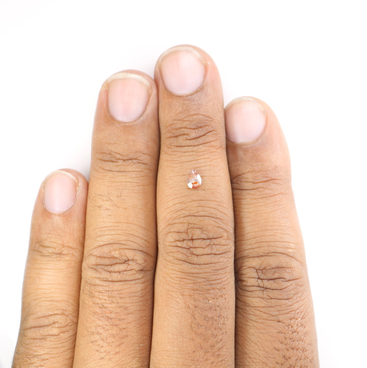 0.23 CT Brilliant Cut Peach Pear Shape Diamond for Proposal Rings and Gifts for Her - JayKrishna Diamond
