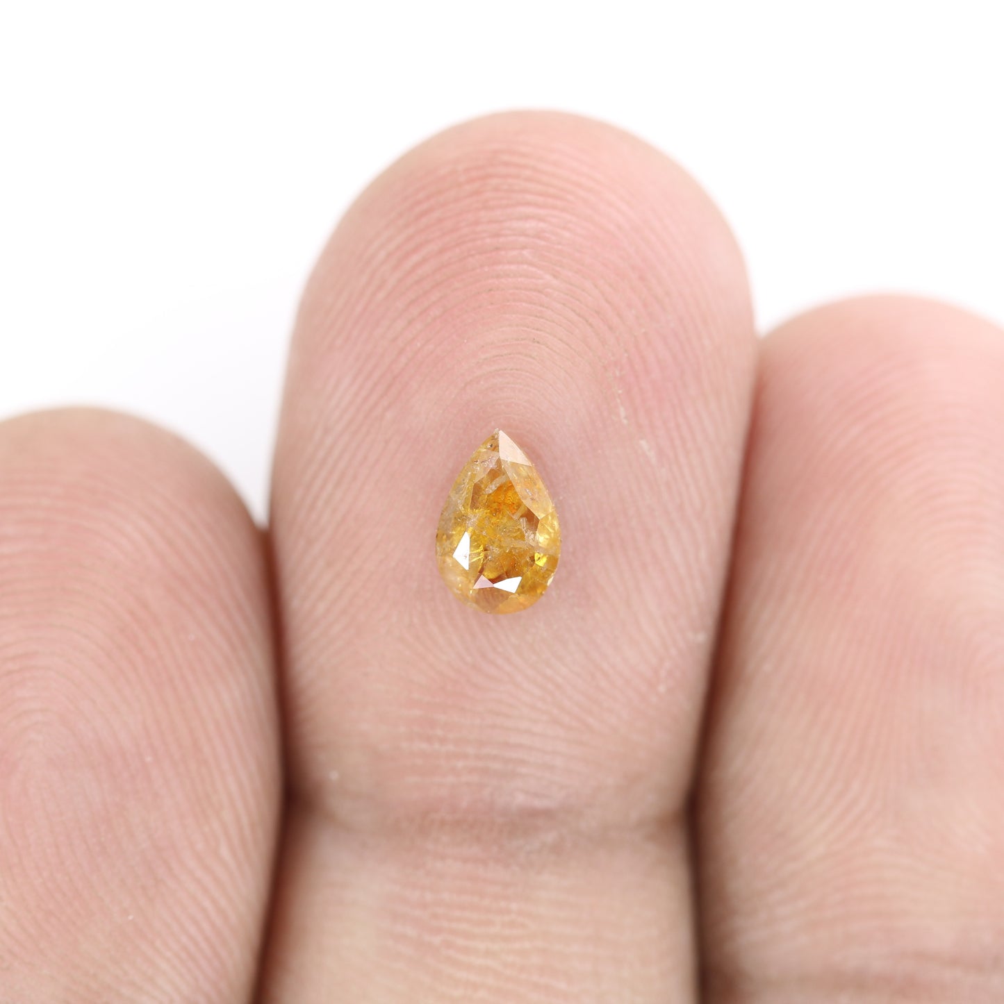 0.62 CT Golden Yellow Brilliant Cut Pear Diamond for a Dazzling Halo Pendant: Exquisite Prong Set Jewelry Piece - JayKrishna Diamond