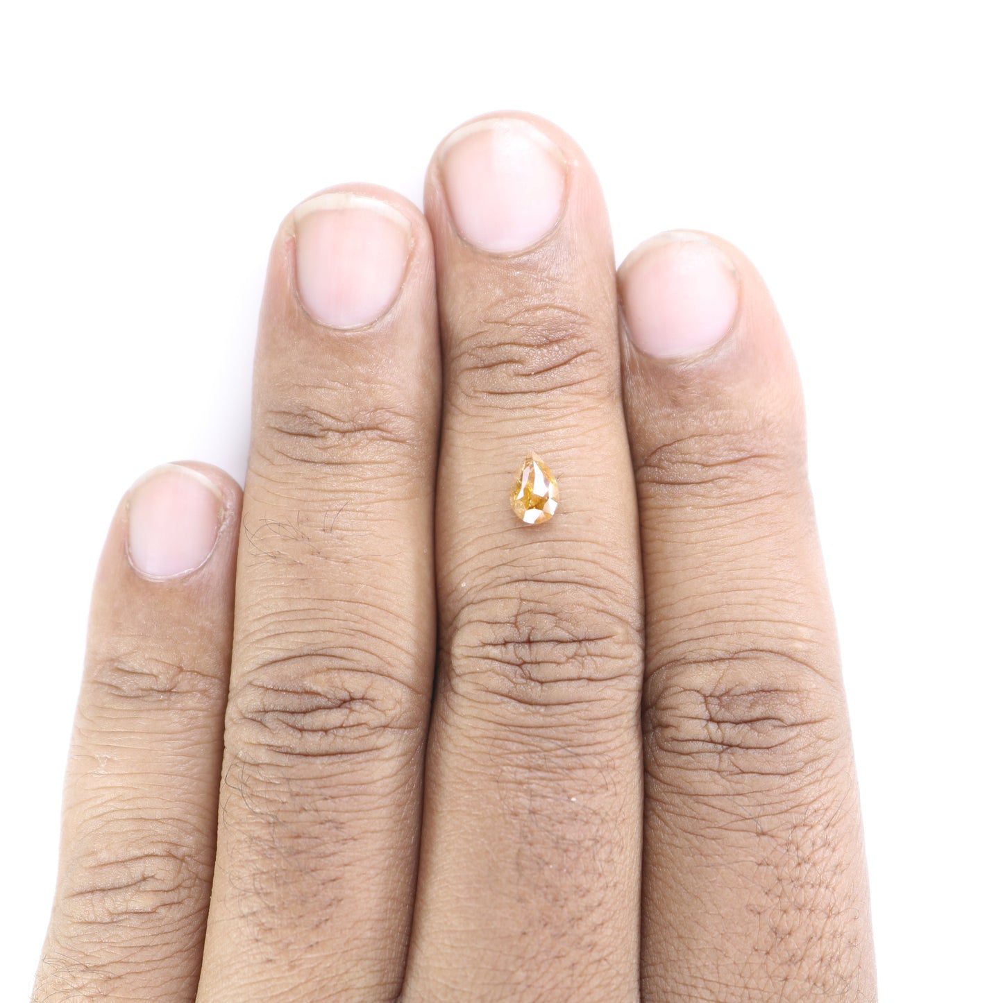 0.62 CT Golden Yellow Brilliant Cut Pear Diamond for a Dazzling Halo Pendant: Exquisite Prong Set Jewelry Piece - JayKrishna Diamond