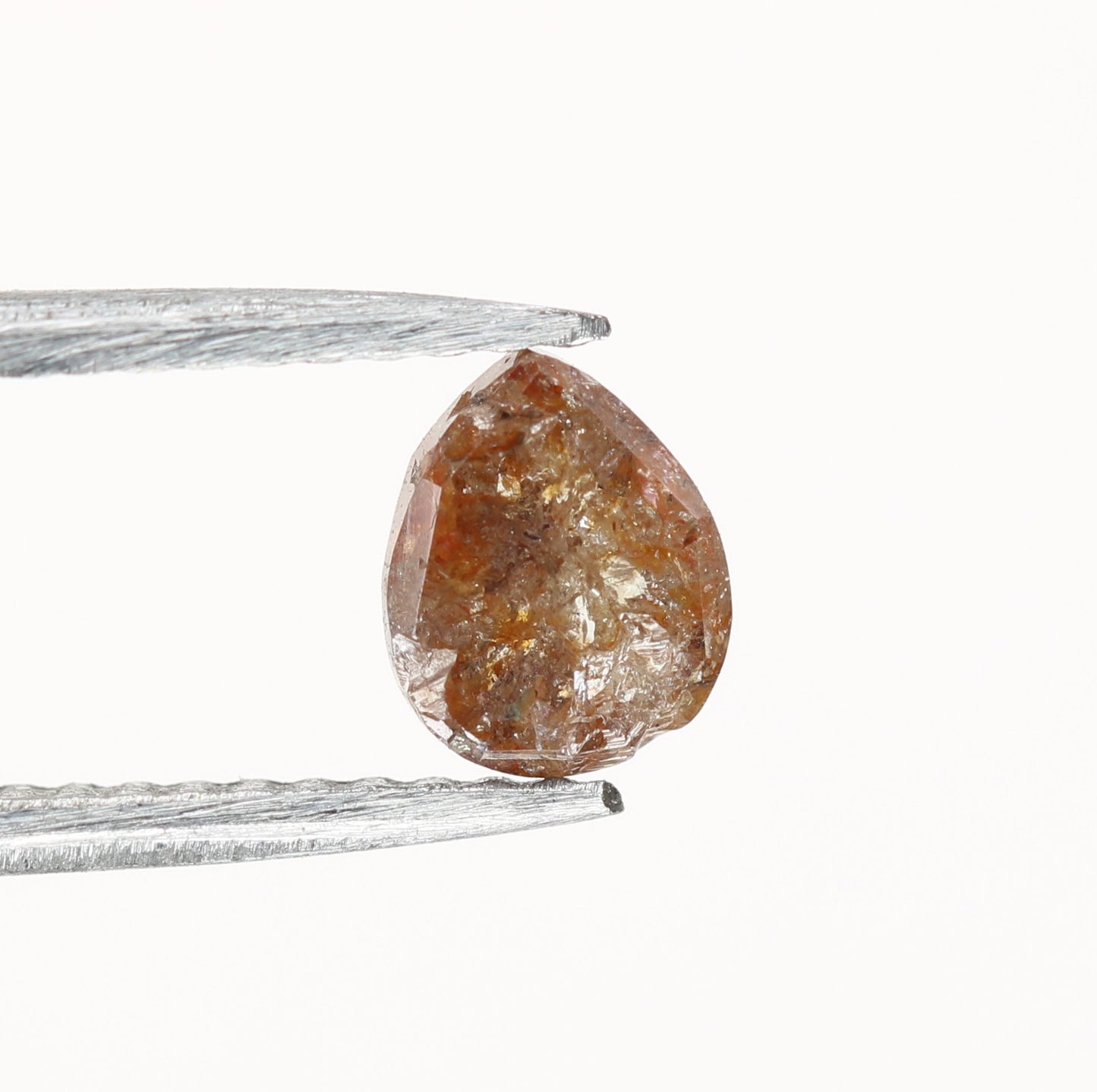 0.63 CT Red Pear Natural Loose Diamond for a Captivating Anniversary Ring: Rustic Pear Diamond Engagement Ring Design - JayKrishna Diamond