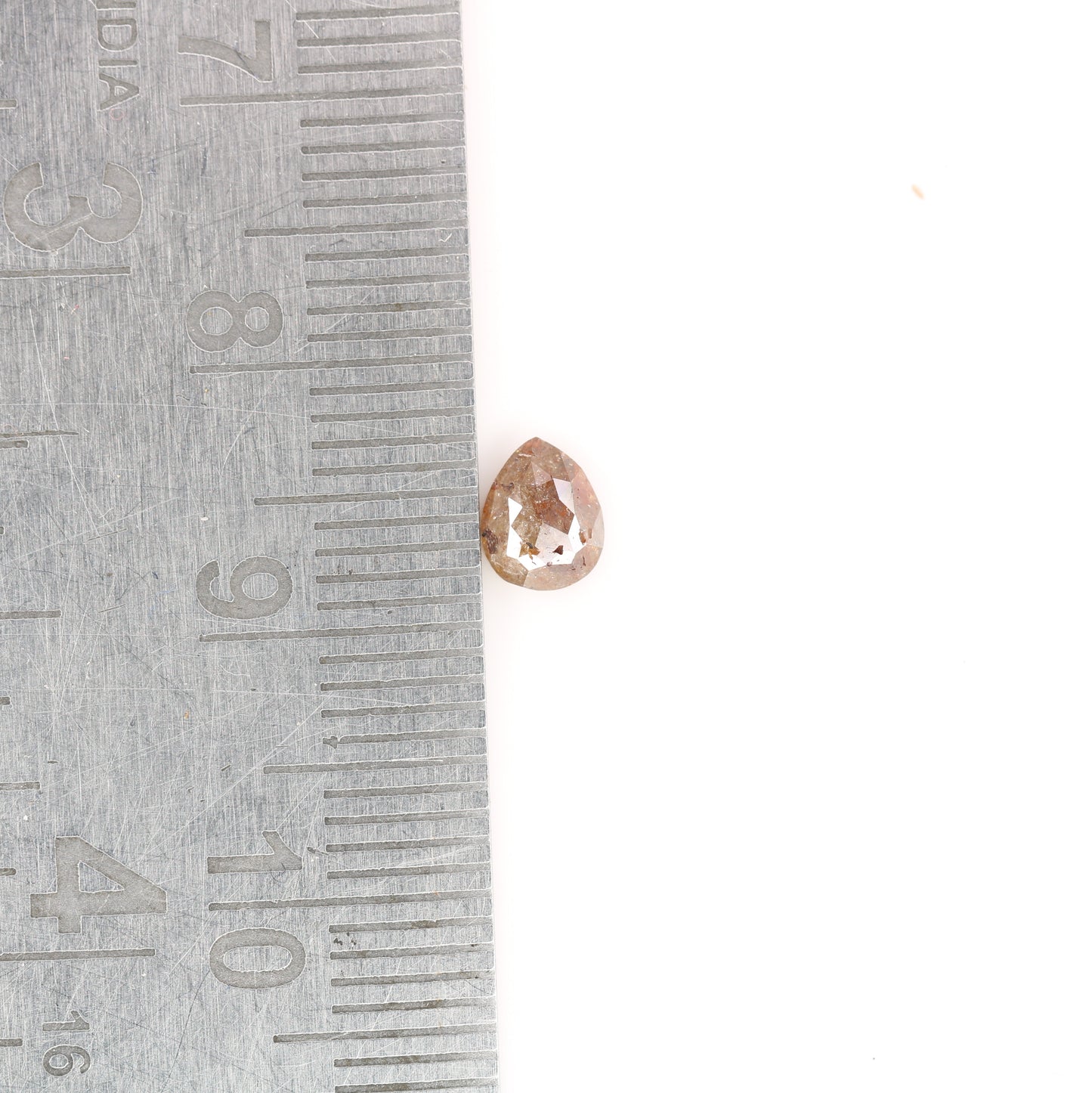 0.63 CT Red Pear Natural Loose Diamond for a Captivating Anniversary Ring: Rustic Pear Diamond Engagement Ring Design - JayKrishna Diamond