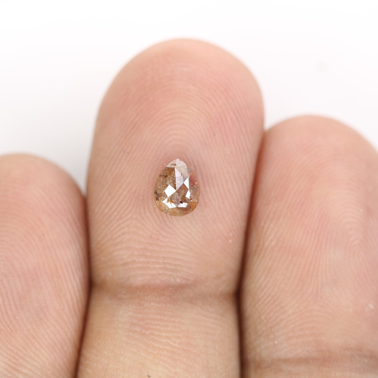 0.63 CT Red Pear Natural Loose Diamond for a Captivating Anniversary Ring: Rustic Pear Diamond Engagement Ring Design - JayKrishna Diamond