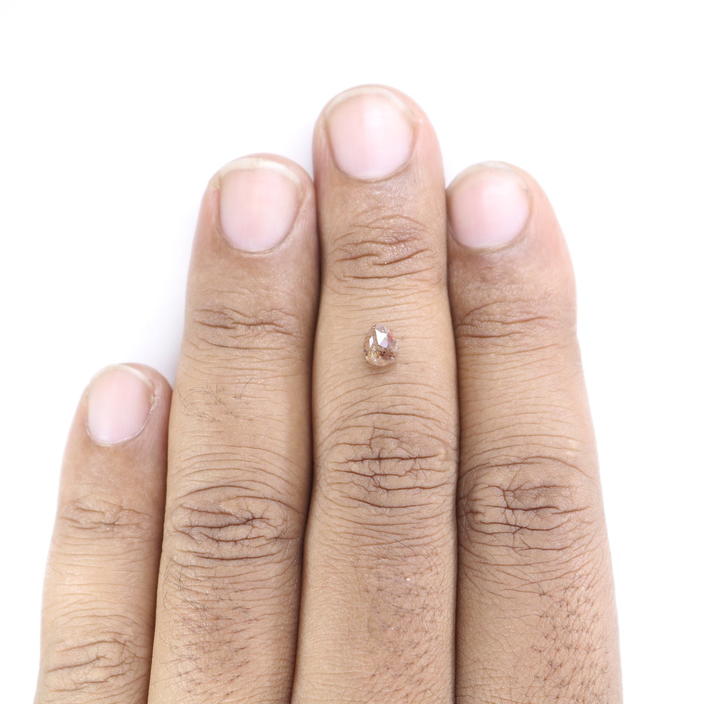 0.63 CT Red Pear Natural Loose Diamond for a Captivating Anniversary Ring: Rustic Pear Diamond Engagement Ring Design - JayKrishna Diamond