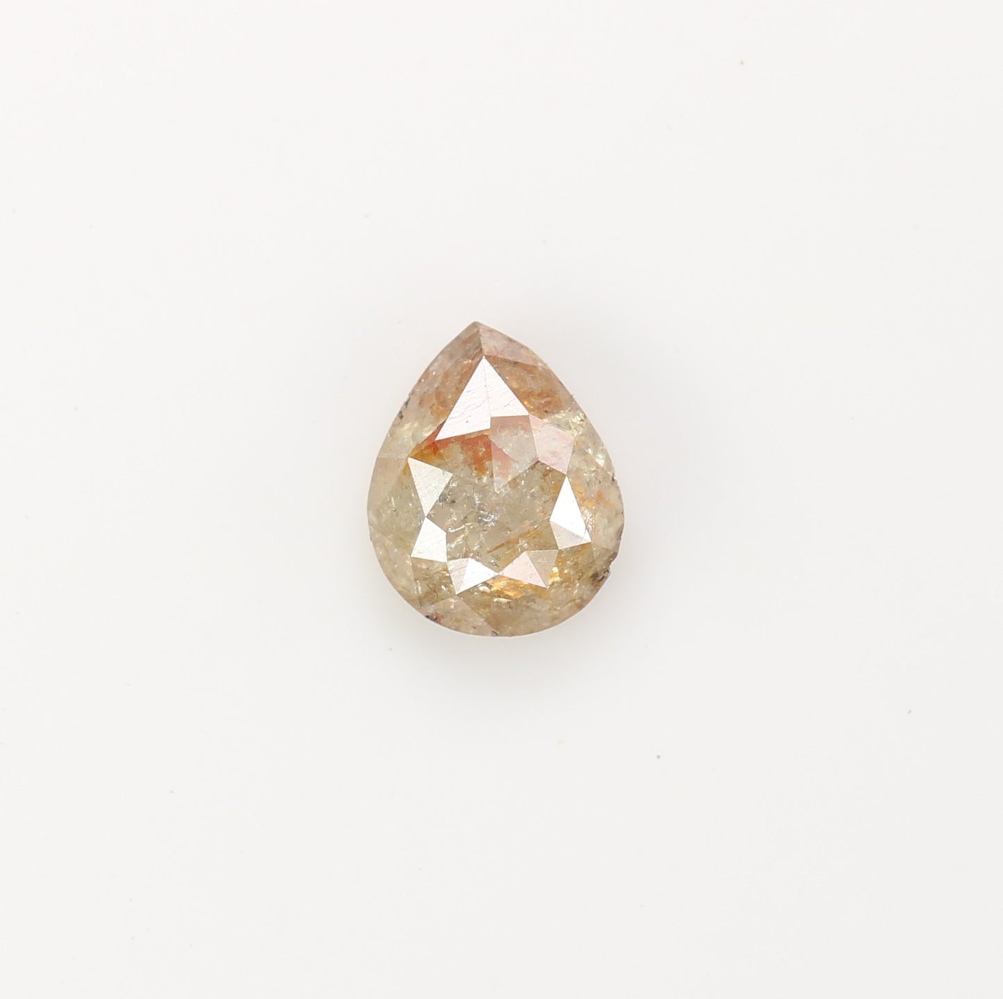 0.43 CT Peach Color Pear Diamond for Proposal Ring and Custom Pear Shape Ring Set - JayKrishna Diamond
