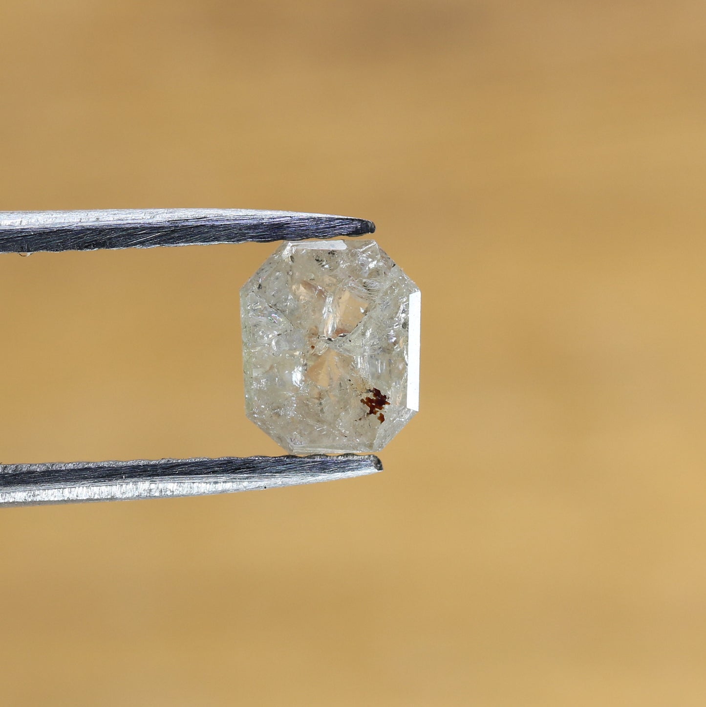 0.77 CT Light Gray Emerald Shape Diamond For Prong Set Ring | Customize Emerald Natural Loose Diamond - JayKrishna Diamond