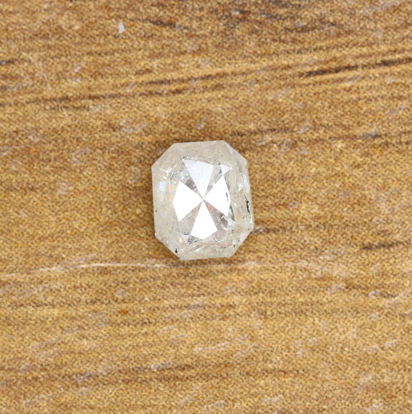 0.77 CT Light Gray Emerald Shape Diamond For Prong Set Ring | Customize Emerald Natural Loose Diamond - JayKrishna Diamond