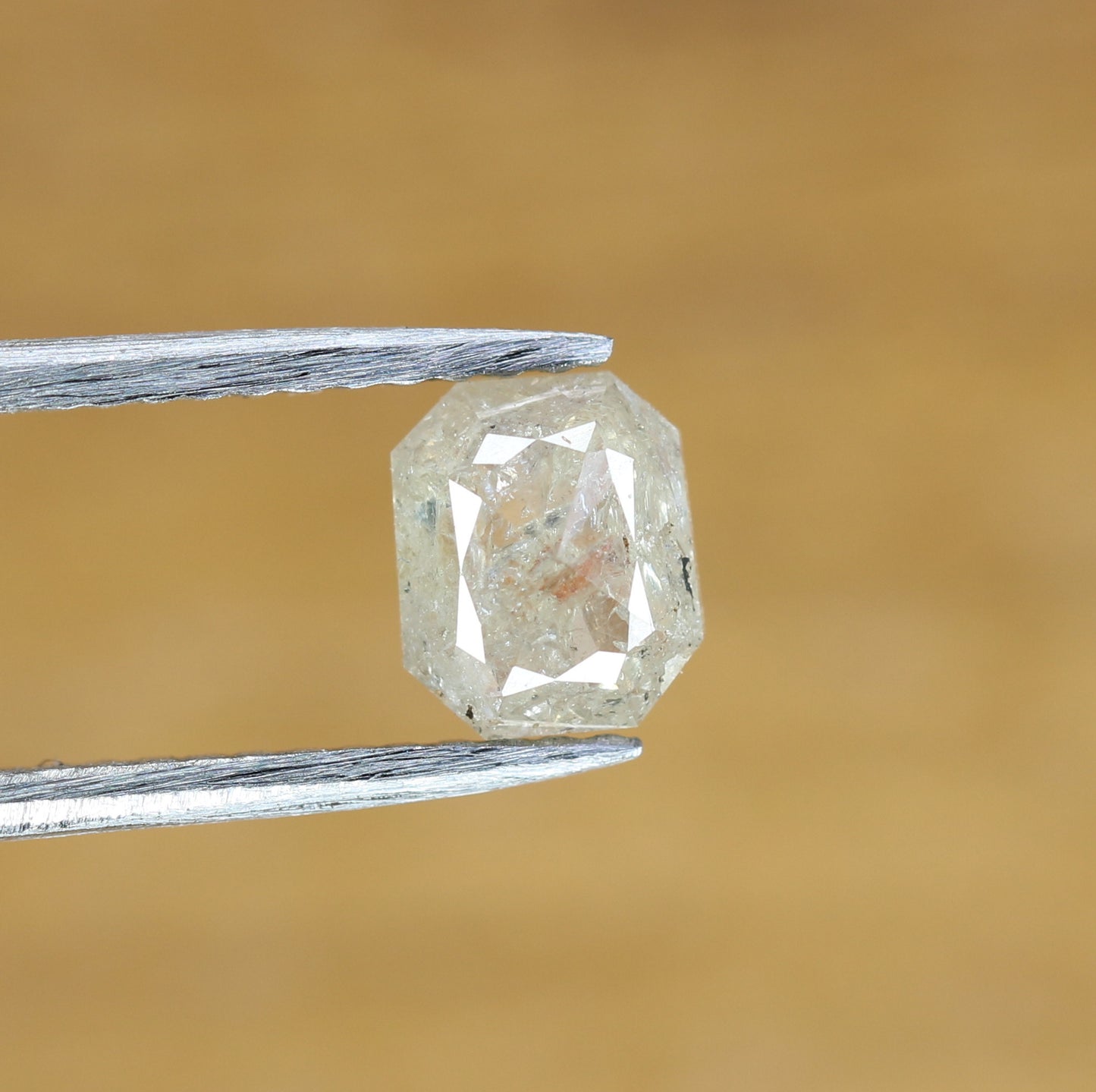 0.77 CT Light Gray Emerald Shape Diamond For Prong Set Ring | Customize Emerald Natural Loose Diamond - JayKrishna Diamond