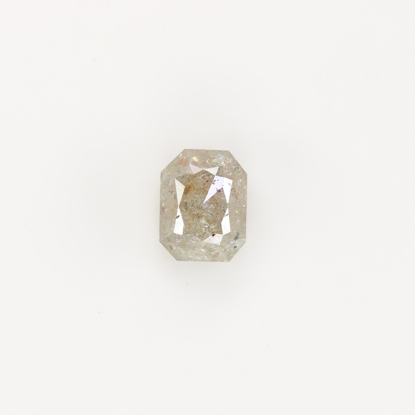 0.82 CT Salt And Paper Emerald Shape Natural Engagement Diamond Ring | Girlfriend Gift Diamond Ring - JayKrishna Diamond
