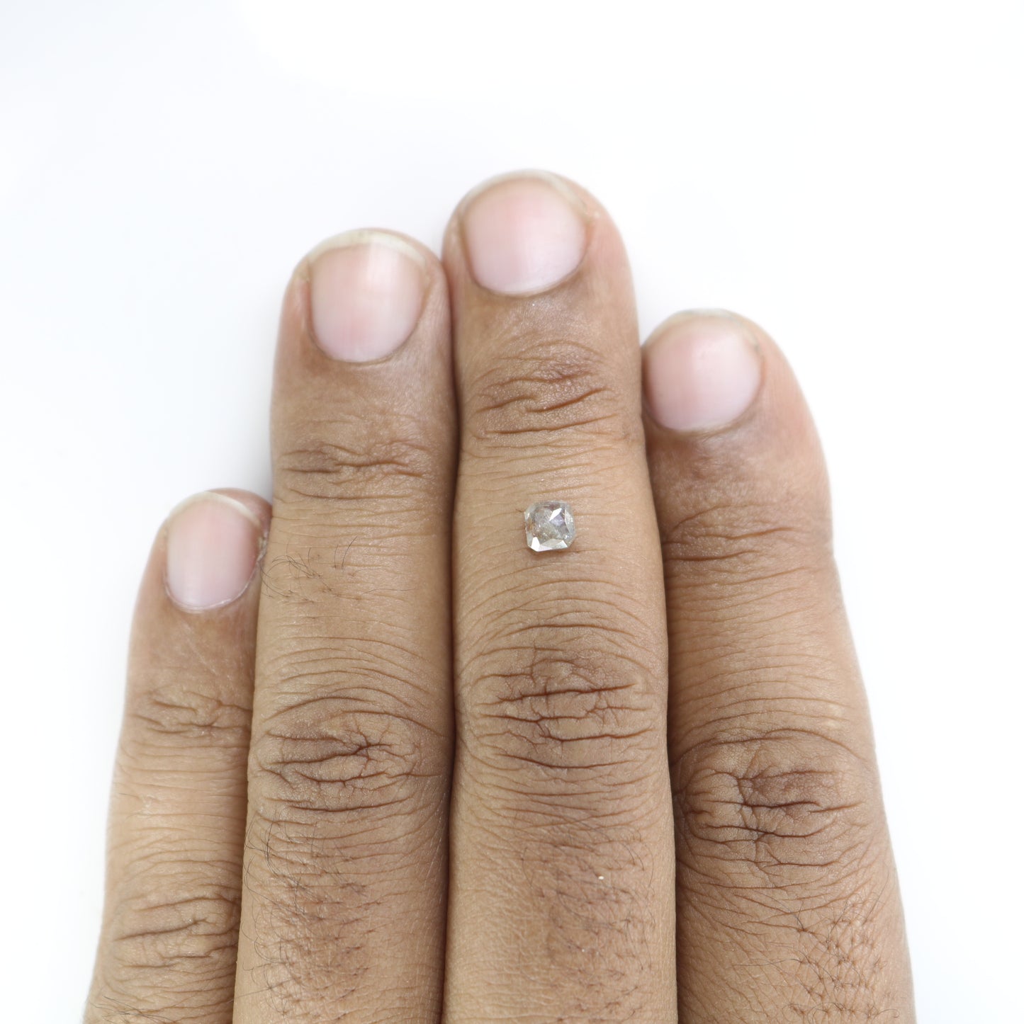 Unique 0.40 CT Salt & Pepper Cushion Cut Diamond | Perfect for Prong Set Rings - JayKrishna Diamond