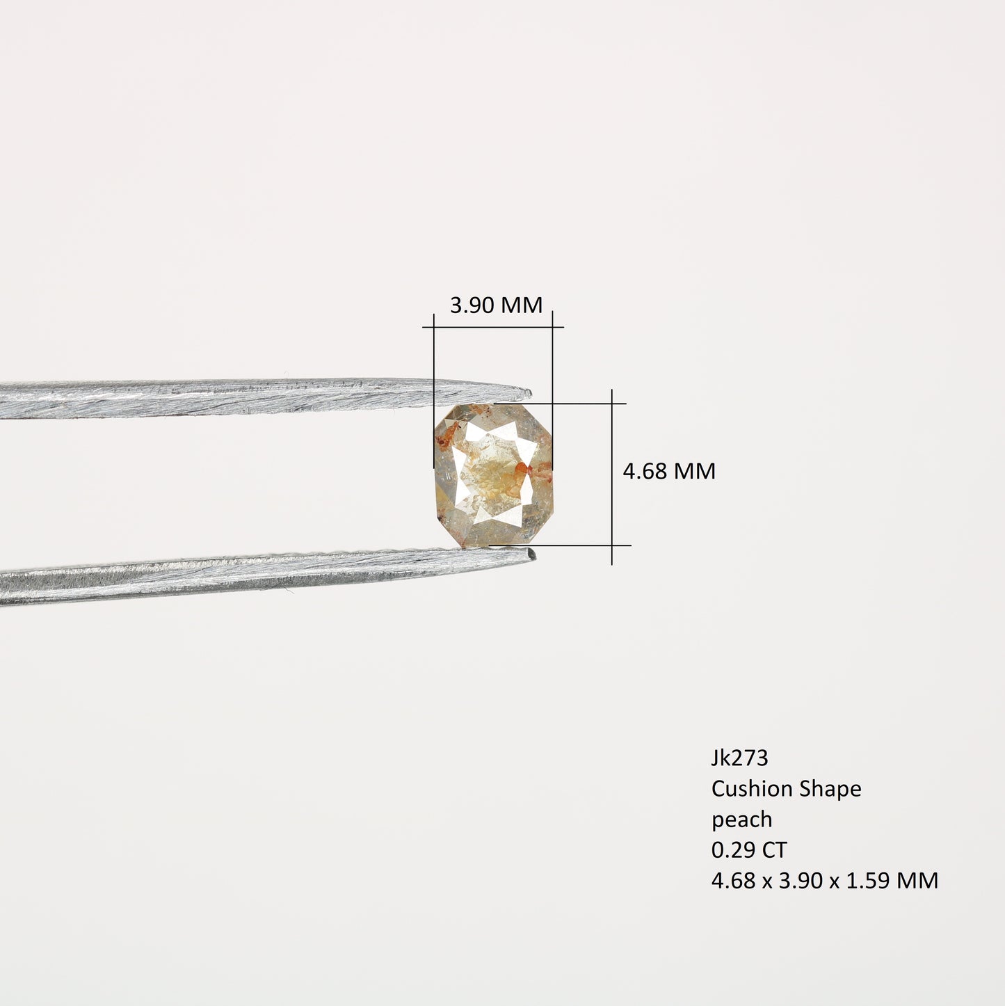 0.29 CT Peach Cushion Shape Diamond – Ideal for Wedding Rings | Perfect Valentine's Day Gift | Beautiful Ring for Girlfriend - JayKrishna Diamond