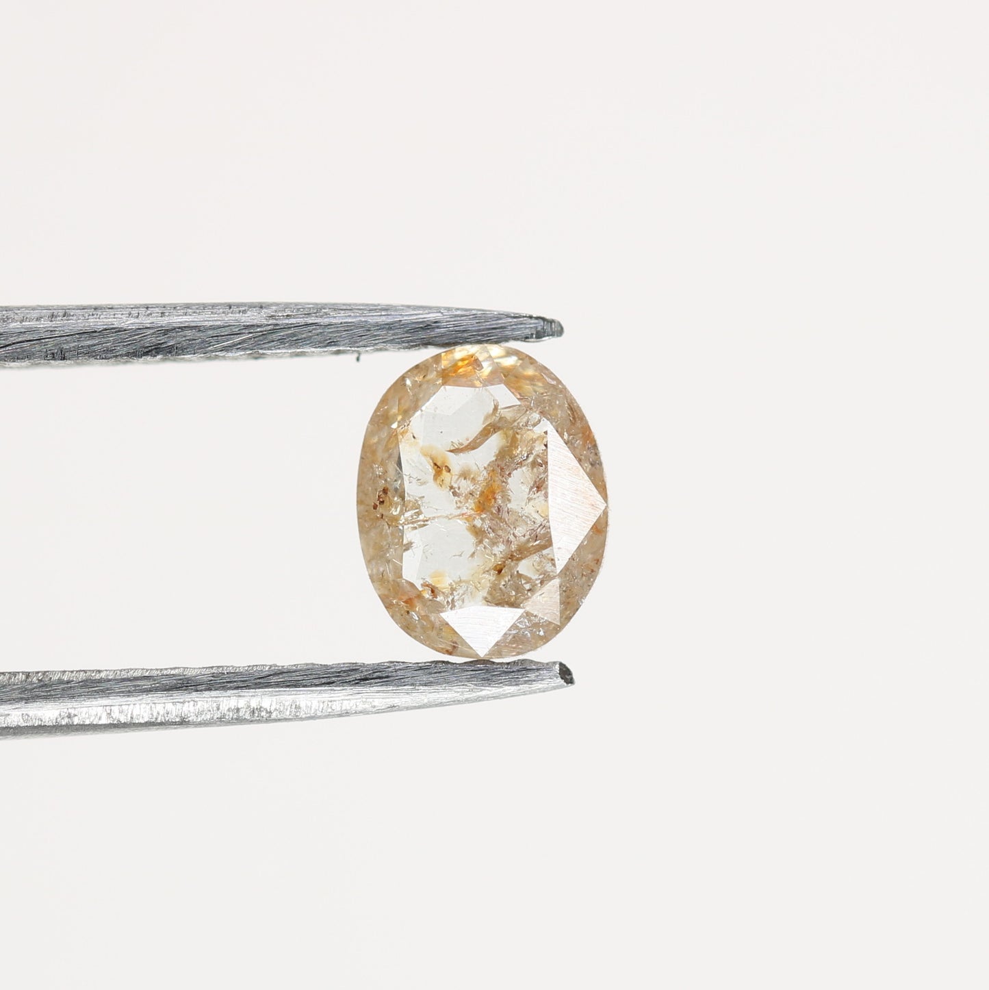 0.54 CT Peach Colour Oval Shape Brilliant Cut Diamond For Engagement Ring | - JayKrishna Diamond