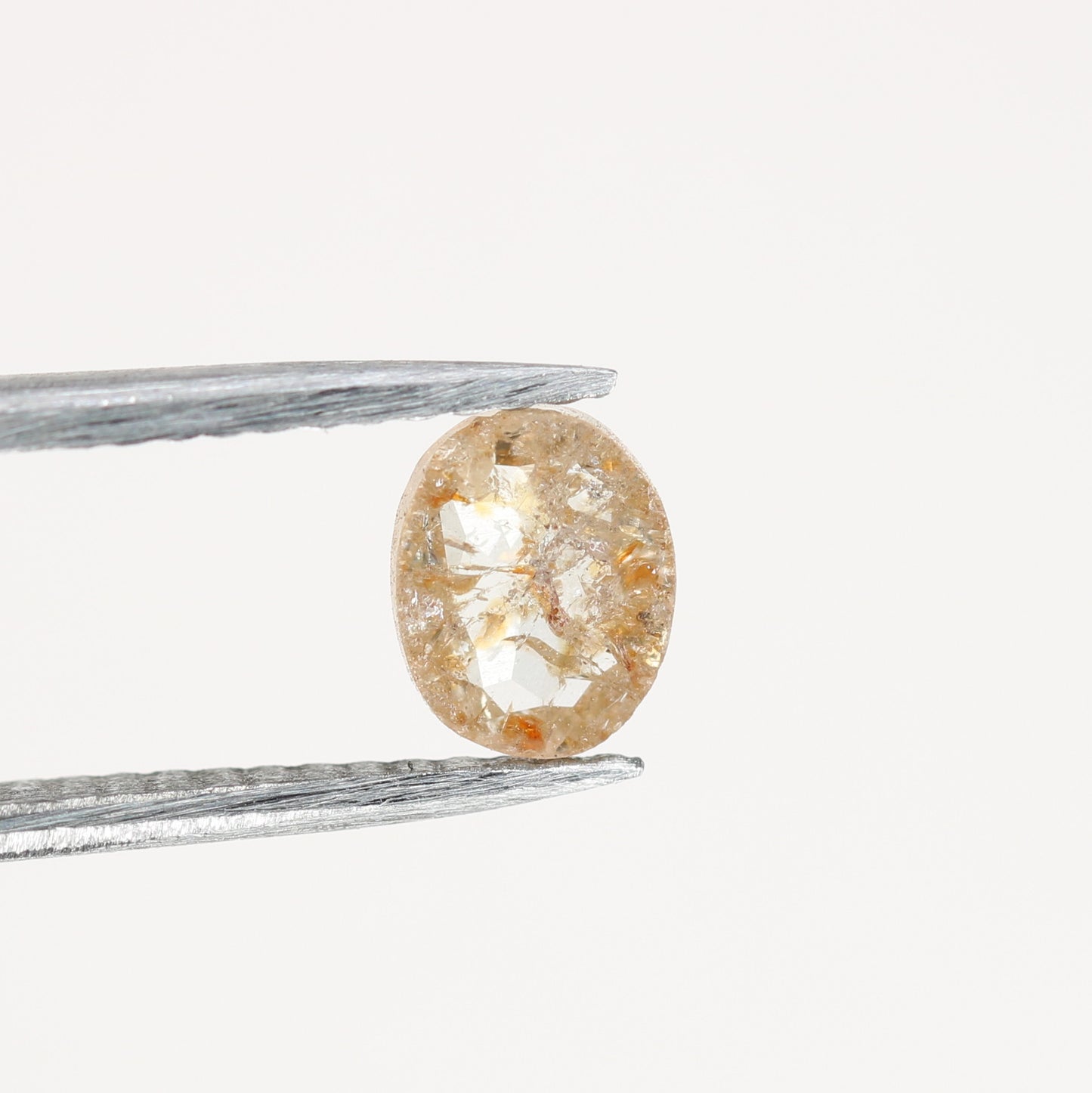 0.54 CT Peach Colour Oval Shape Brilliant Cut Diamond For Engagement Ring | - JayKrishna Diamond