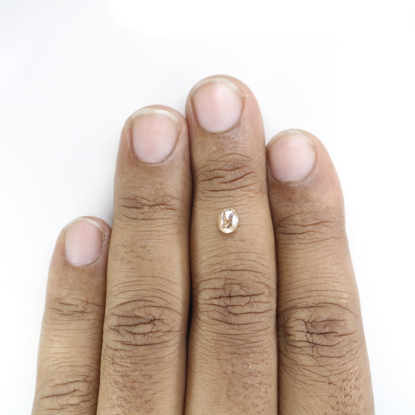 0.54 CT Peach Colour Oval Shape Brilliant Cut Diamond For Engagement Ring | - JayKrishna Diamond