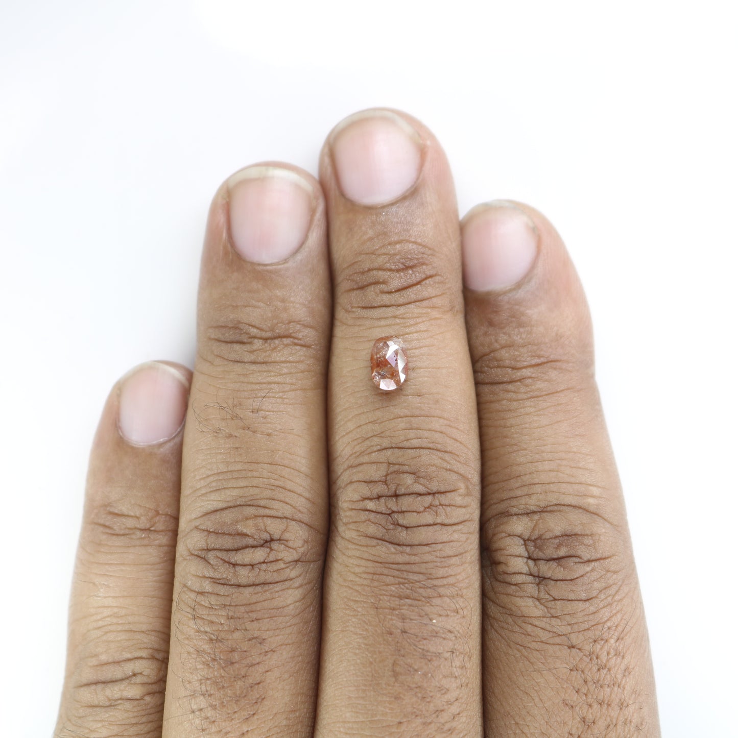 1.07 CT Red Colour Oval Shape Diamond For Wedding Ring - JayKrishna Diamond