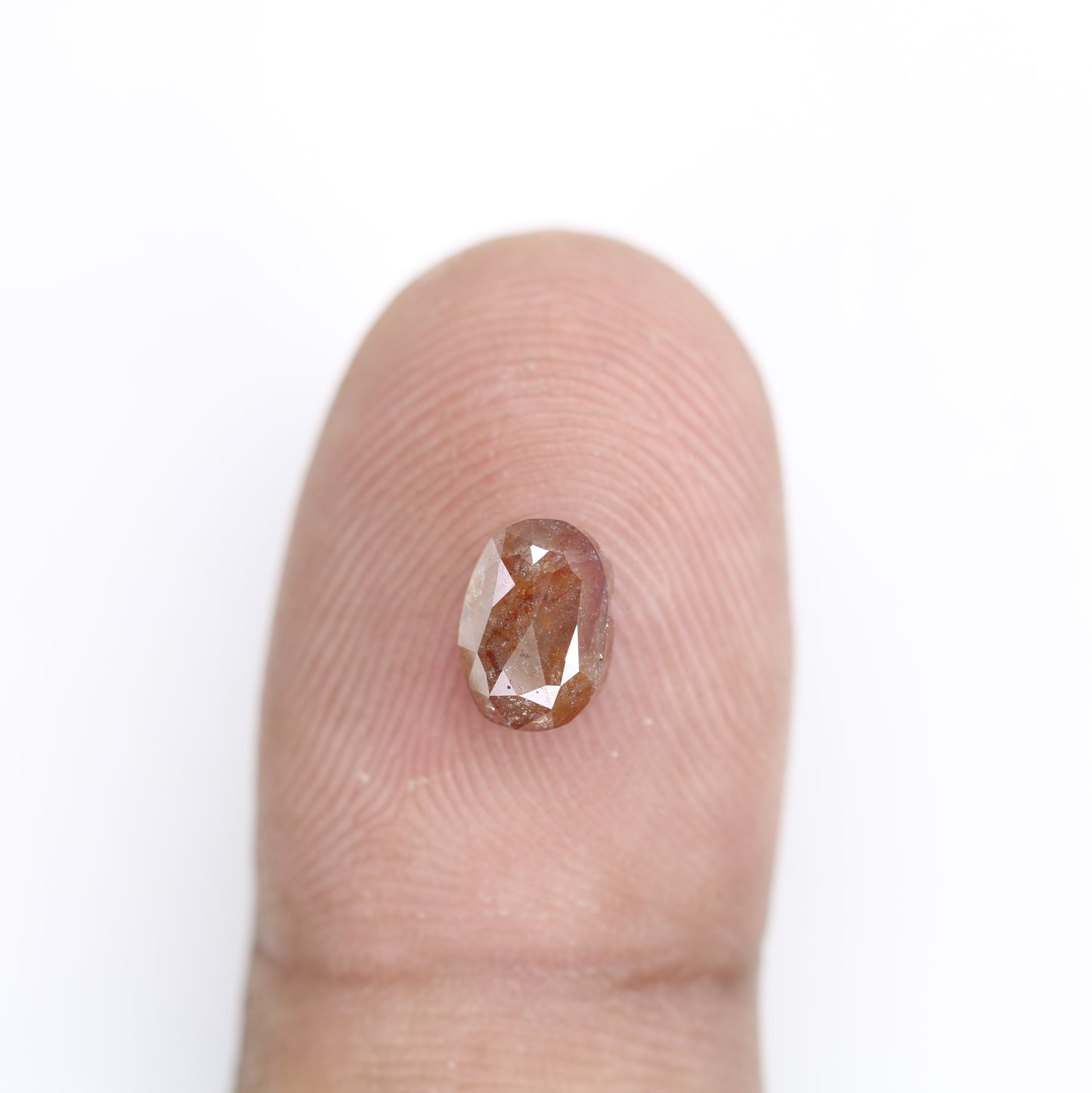 1.47 CT Oval Shape Red Natural Fancy Diamond For Engagement Ring | Customize Ring | Red Oval Diamond | Red Diamond Ring - JayKrishna Diamond