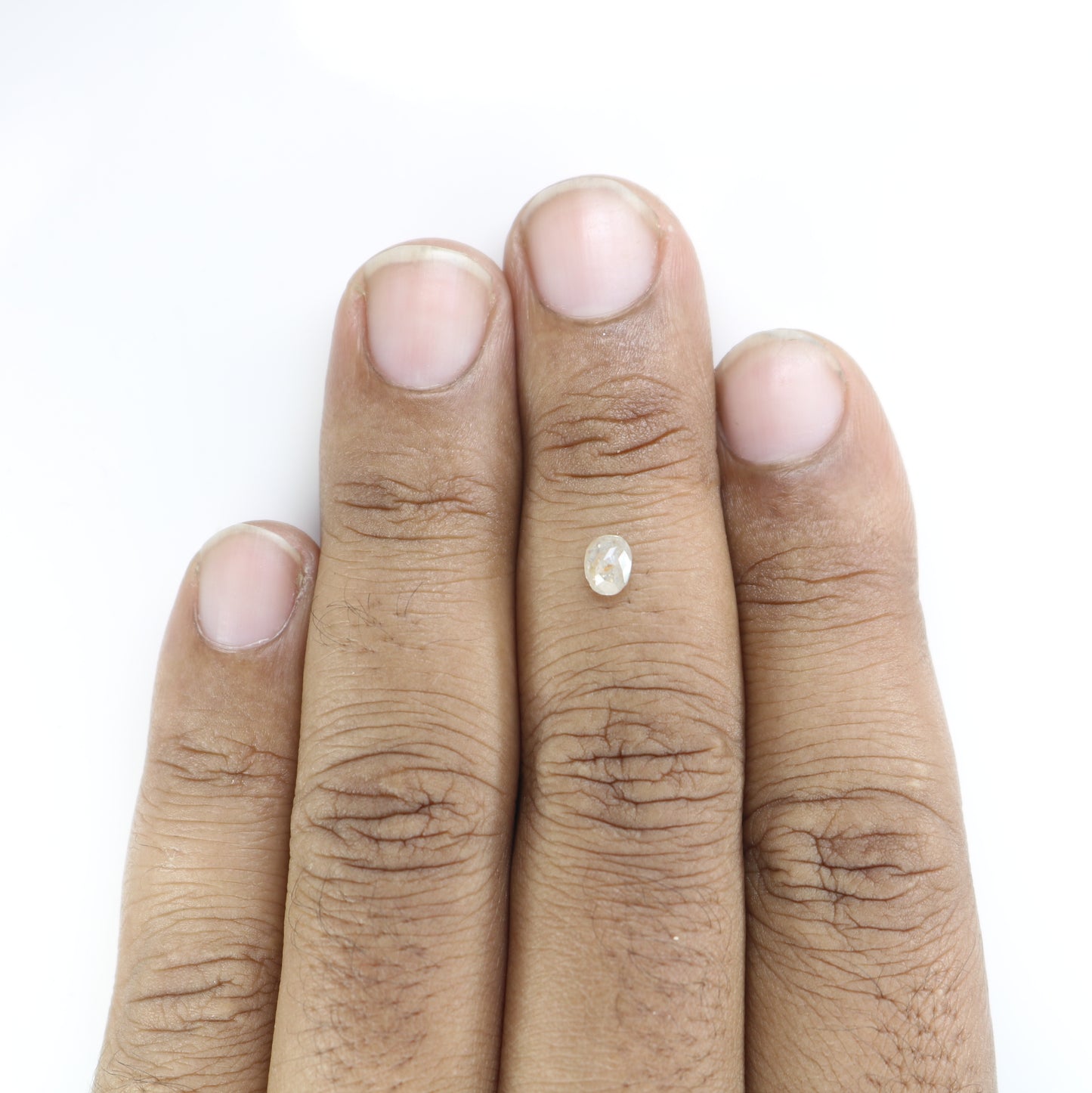 0.44 CT Peach Color Oval Shape Diamond for Engagement Ring and Custom Handmade Prong Set Jewelry - JayKrishna Diamond