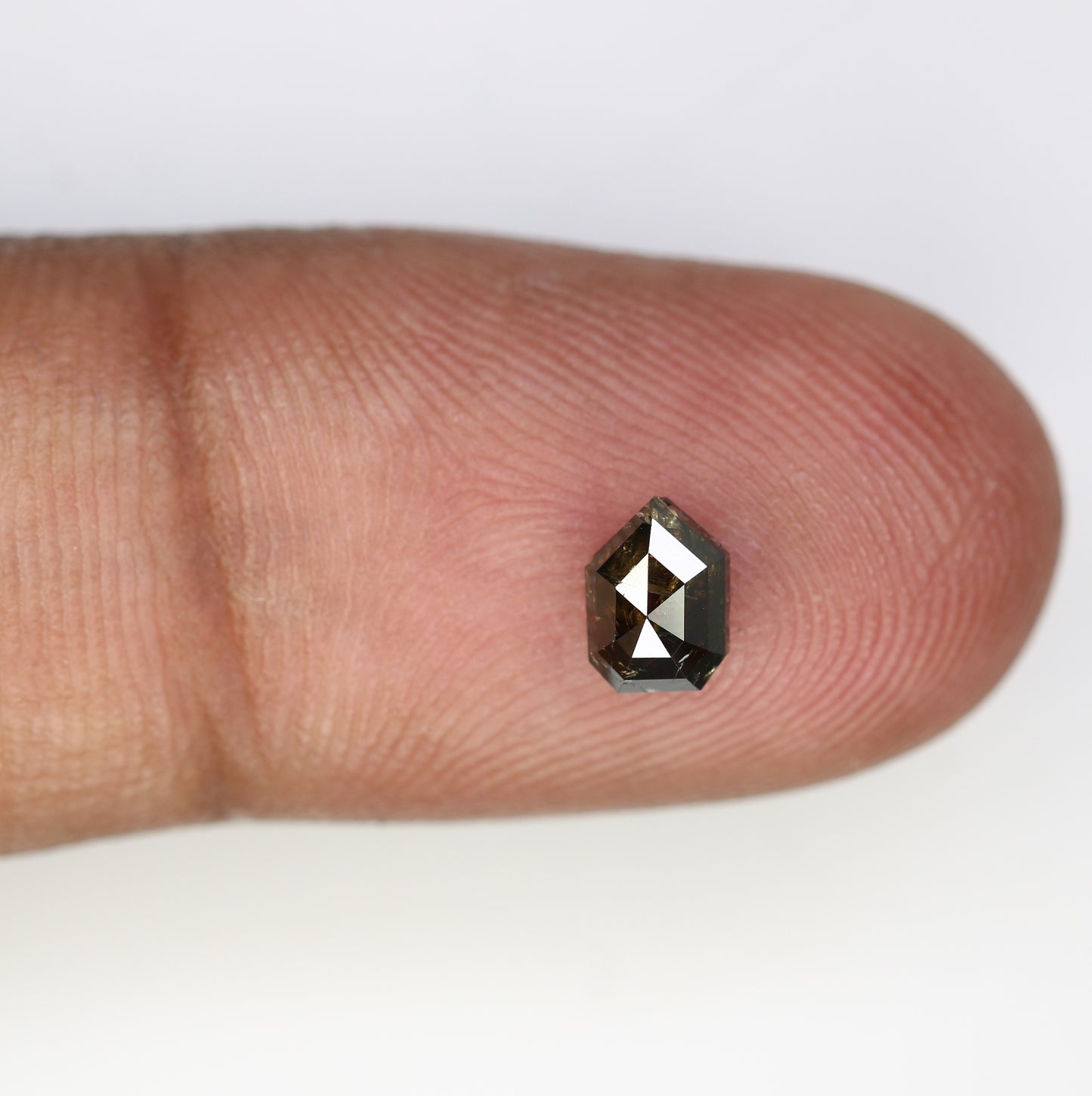 0.68 CT Geometric Shape 6.00 MM Fancy Dark Brown Diamond For Engagement Ring - JayKrishna Diamond