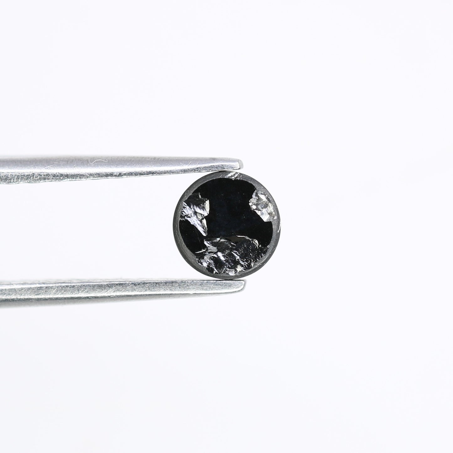 0.44 CT 5.00 MM Loose Natural Black Round Rose Cut Diamond for Engagement Ring and Unique Bridal Jewelry Design - JayKrishna Diamond