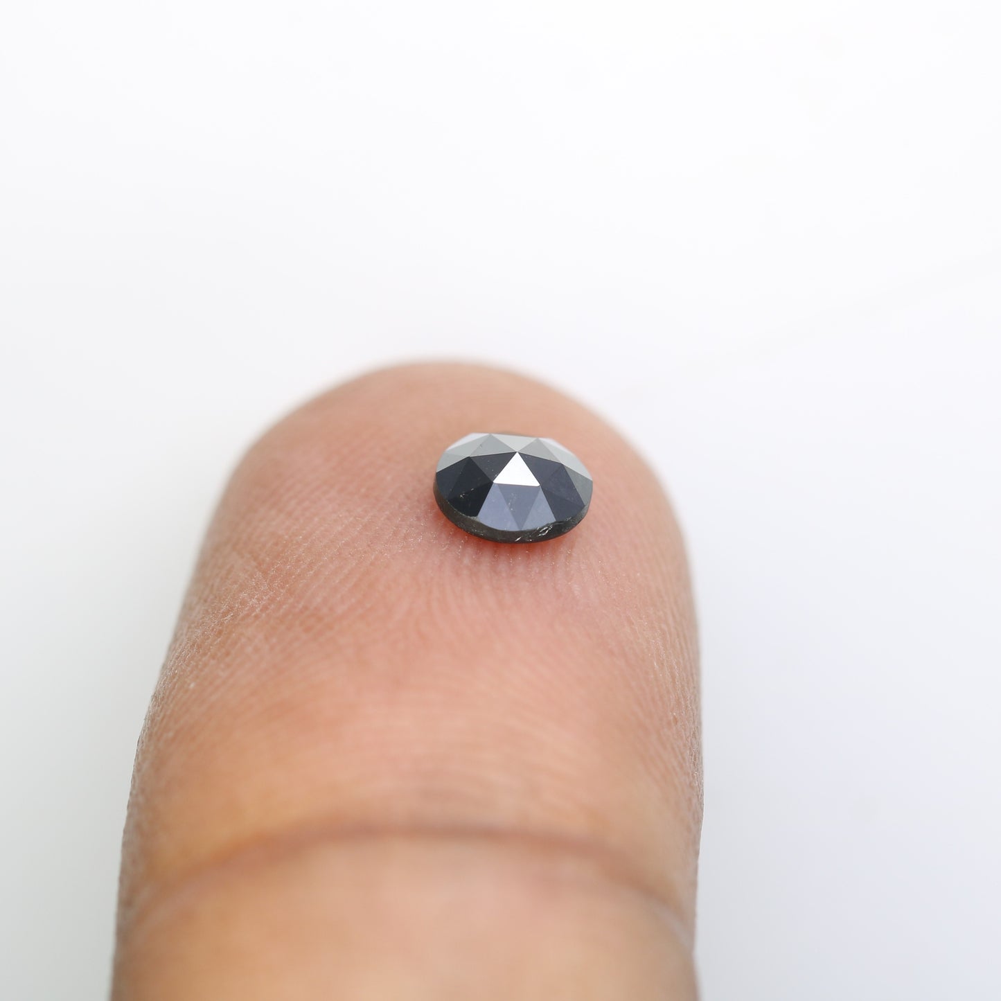 0.44 CT 5.00 MM Loose Natural Black Round Rose Cut Diamond for Engagement Ring and Unique Bridal Jewelry Design - JayKrishna Diamond