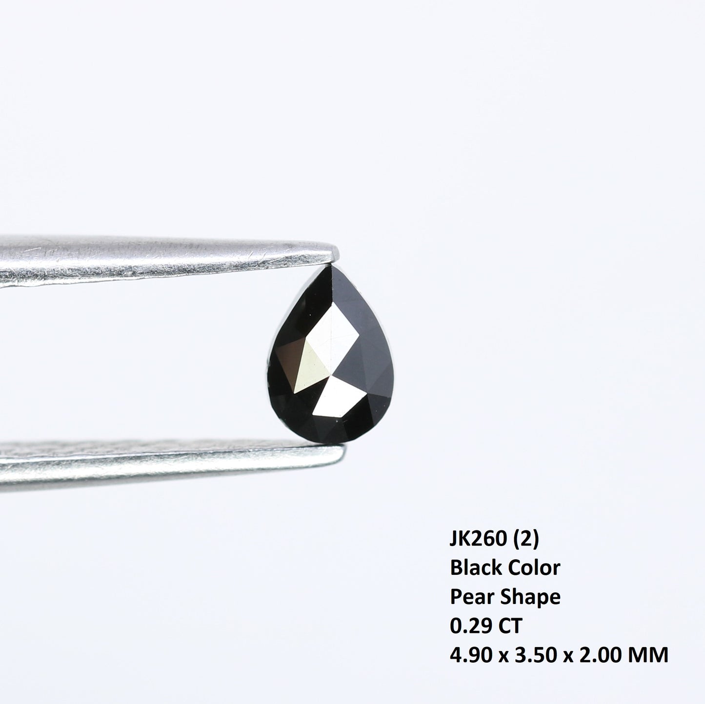 0.29 CT Pear Cut Black Natural Diamond – Ideal for Engagement Rings | Stunning Black Pear Shape Diamond Jewelry - JayKrishna Diamond