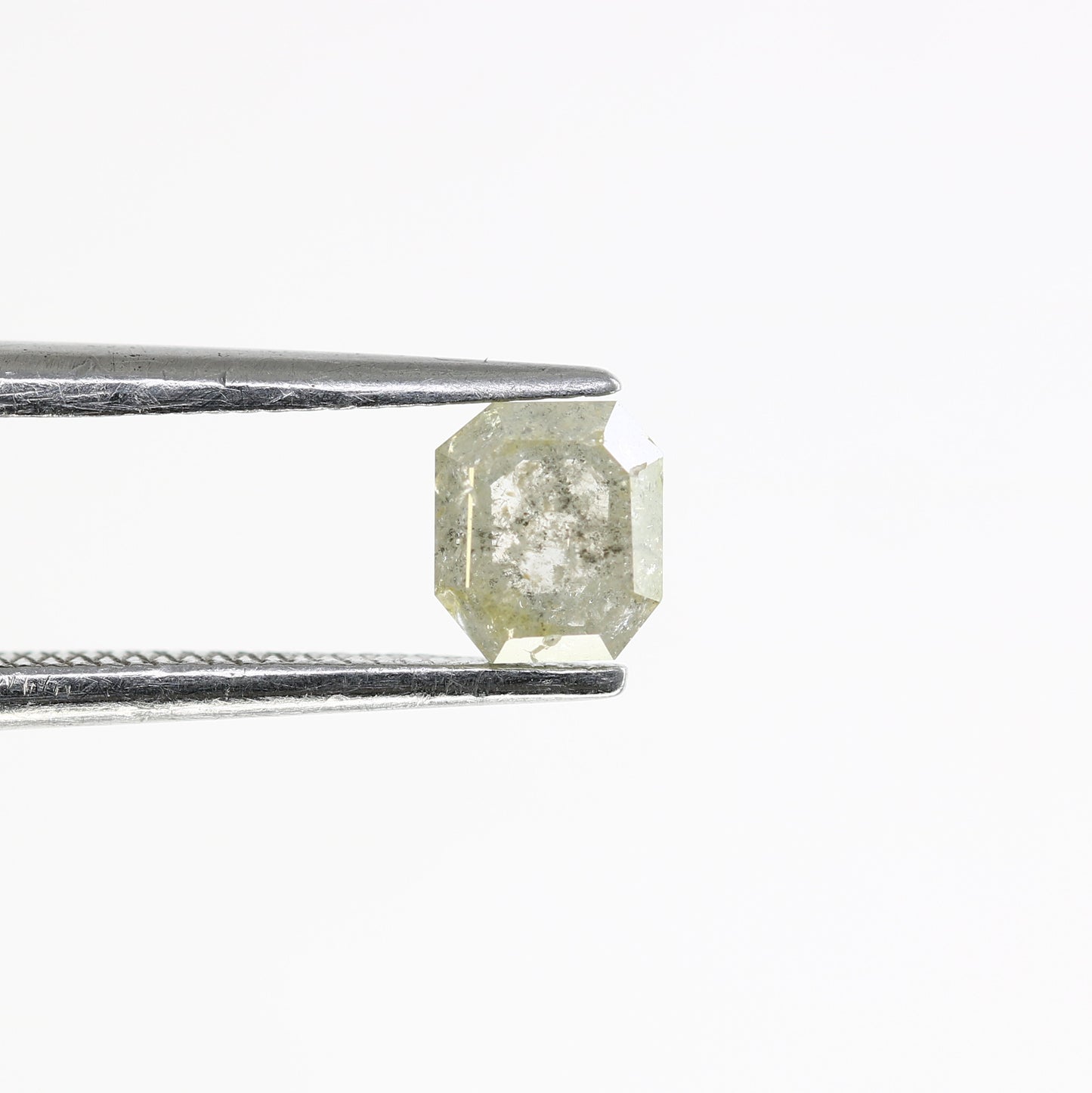 0.68 CT Grey Emerald Cut 4.80 MM Natural Diamond For Statement Ring - JayKrishna Diamond