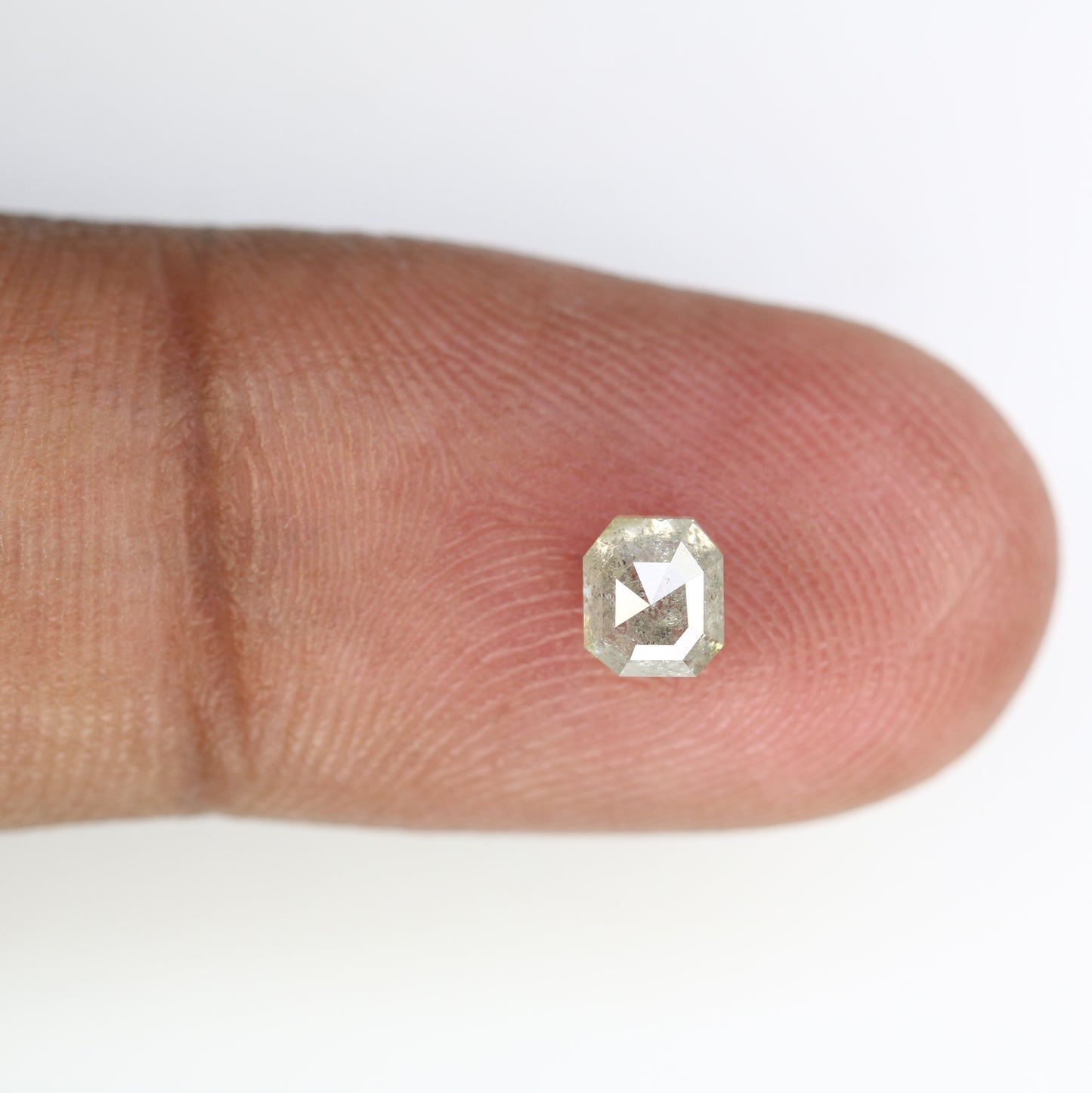 0.68 CT Grey Emerald Cut 4.80 MM Natural Diamond For Statement Ring - JayKrishna Diamond
