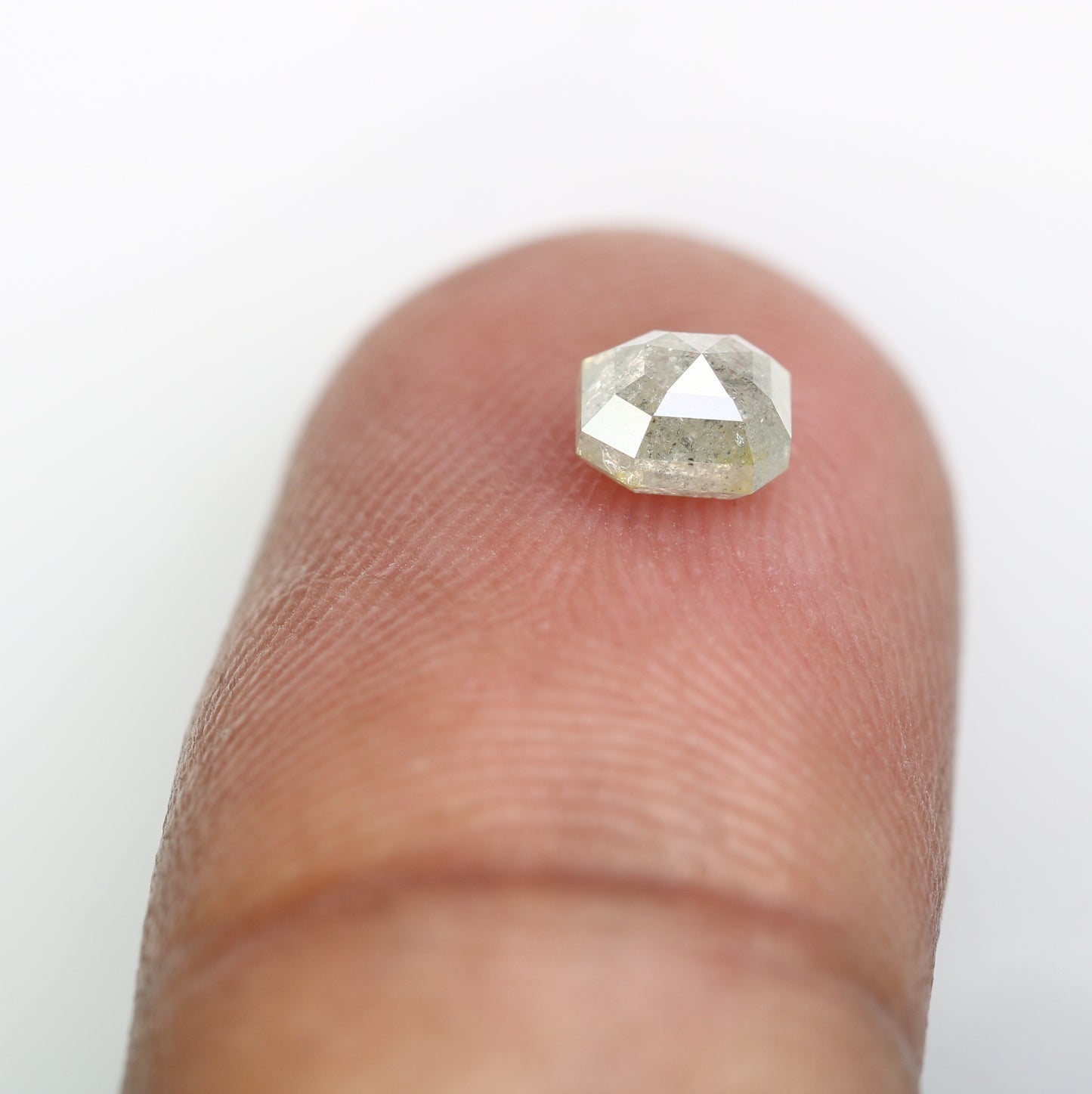 0.68 CT Grey Emerald Cut 4.80 MM Natural Diamond For Statement Ring - JayKrishna Diamond