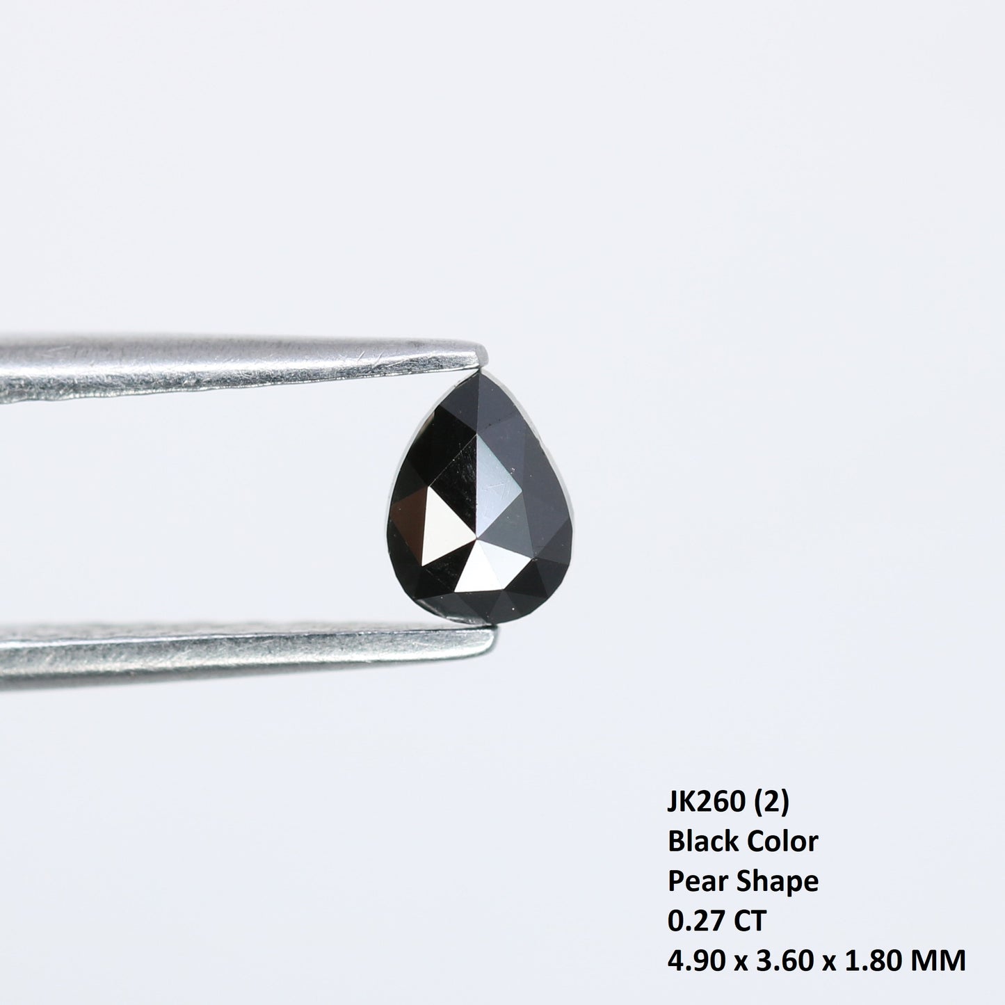 0.27 CT Black Pear Cut Natural Diamond – Ideal for Engagement Rings | Elegant Black Pear Shape Diamond Jewelry - JayKrishna Diamond