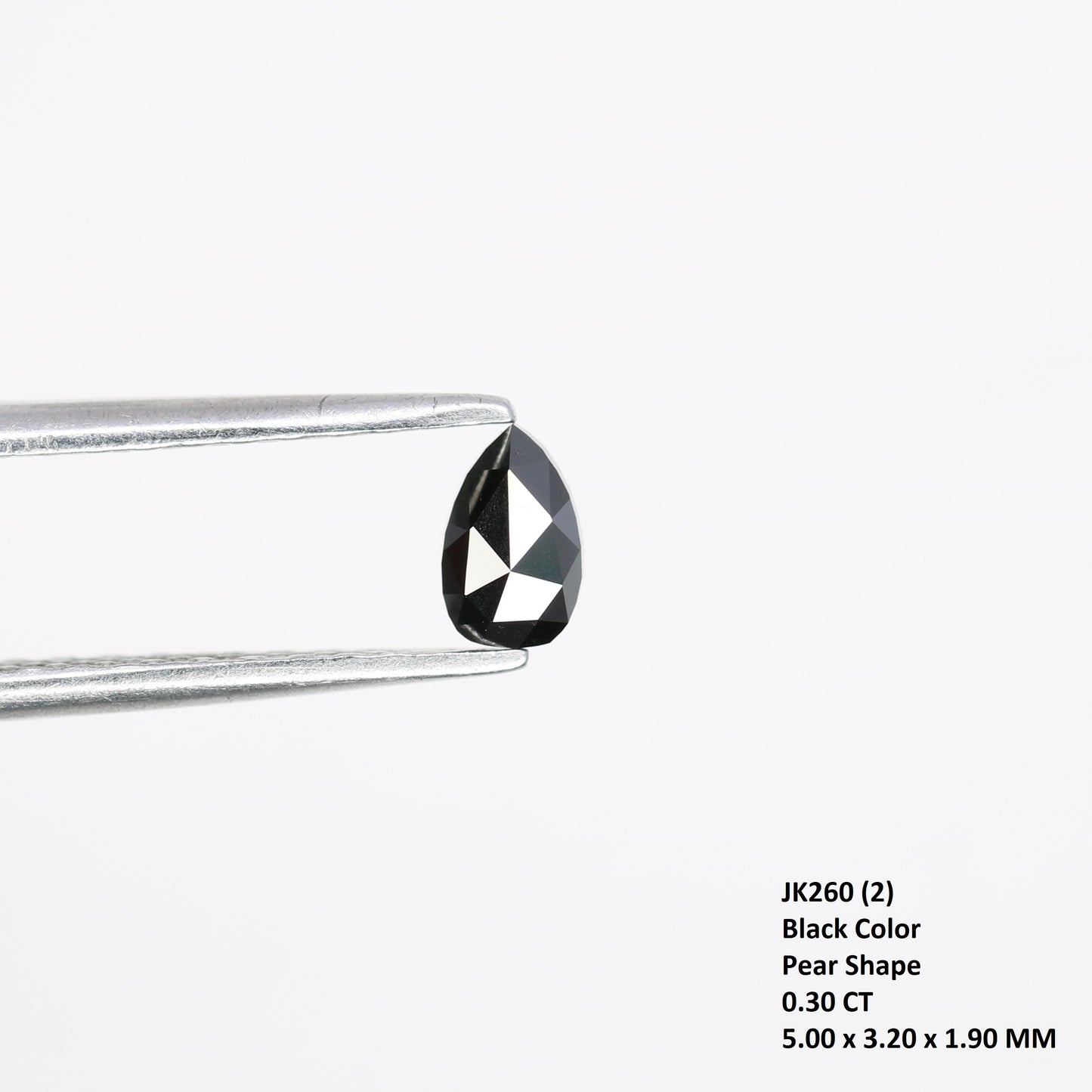 0.30 CT Loose Black Pear Shape Natural Diamond – Ideal for Engagement Rings | Stunning Black Pear Diamond Jewelry - JayKrishna Diamond