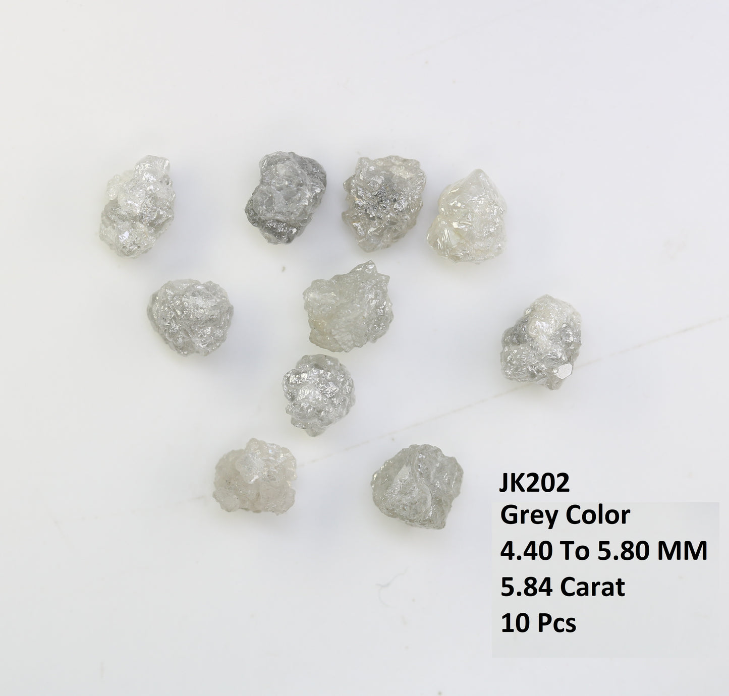 5.84 CT Grey Rough Irregular Cut Diamond For Engagement Ring - JayKrishna Diamond