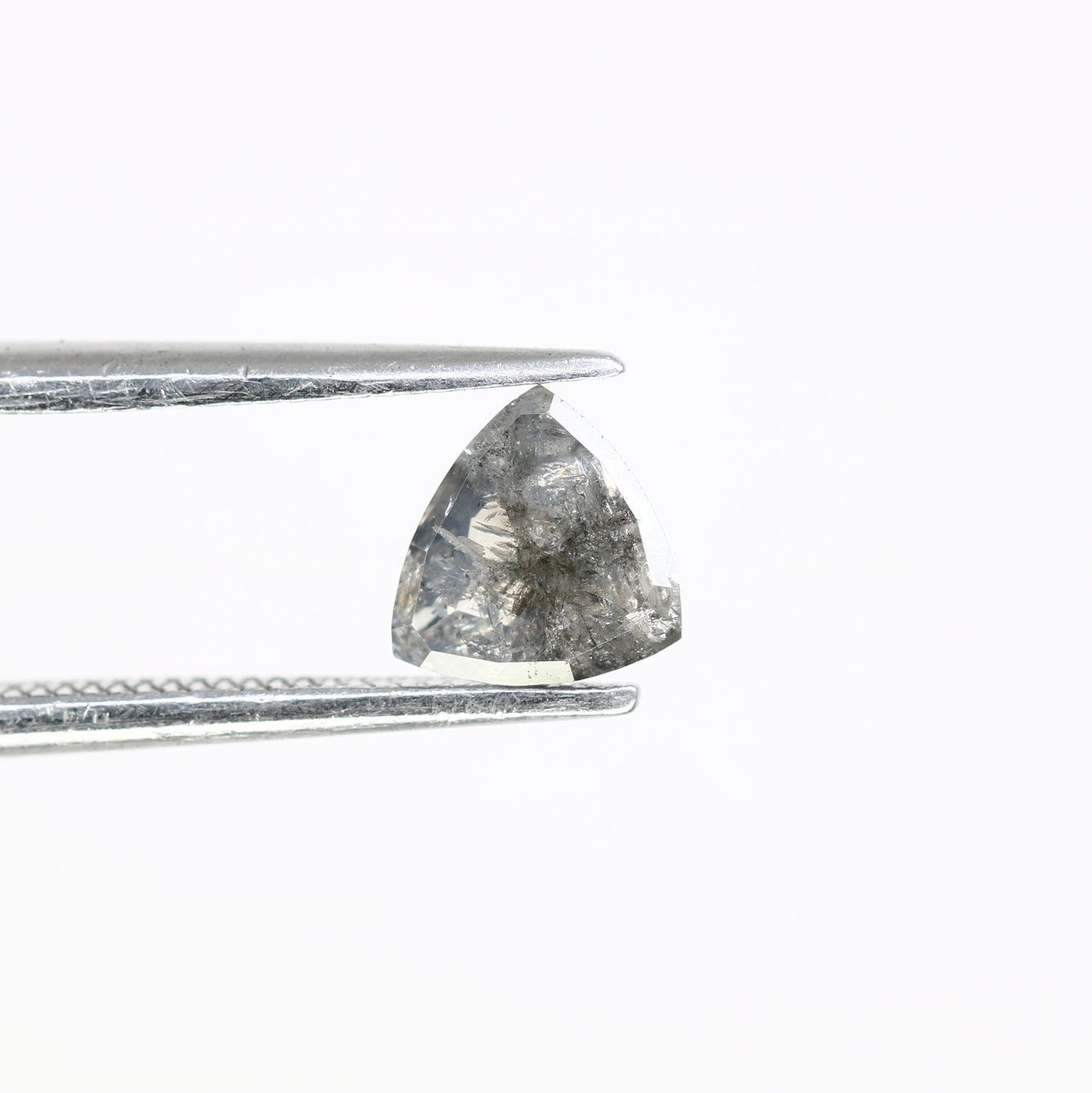 0.62 CT Triangle Shape Salt and Pepper Diamond (5.90 MM) for a Distinctive Promise Ring: Elegant Gemstone Jewelry Piece - JayKrishna Diamond