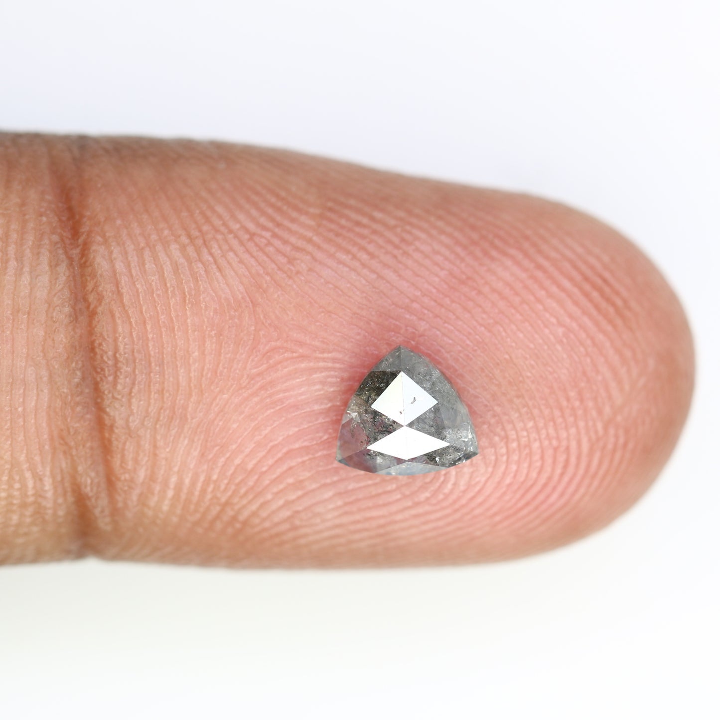 0.62 CT Triangle Shape Salt and Pepper Diamond (5.90 MM) for a Distinctive Promise Ring: Elegant Gemstone Jewelry Piece - JayKrishna Diamond