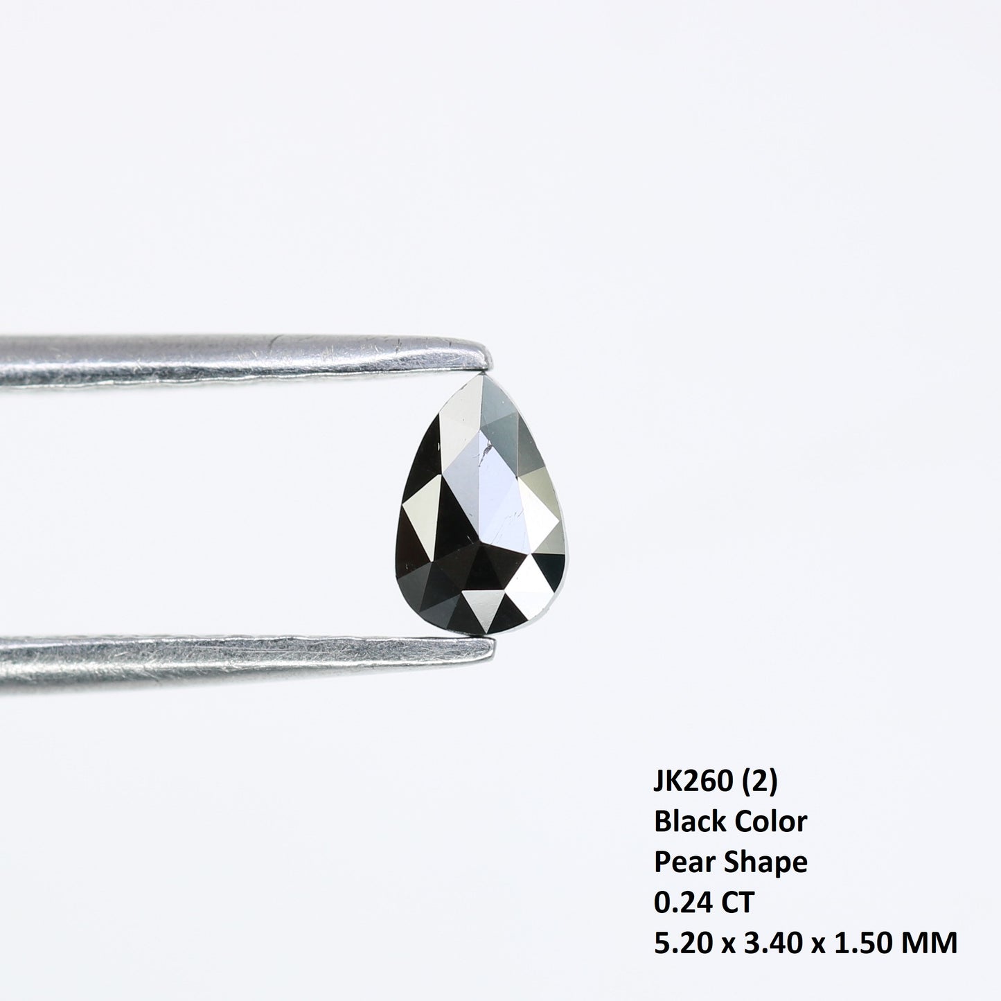 0.24 CT Natural Pear Shape Black Diamond – Ideal for Engagement Rings | Unique Black Diamond Jewelry - JayKrishna Diamond