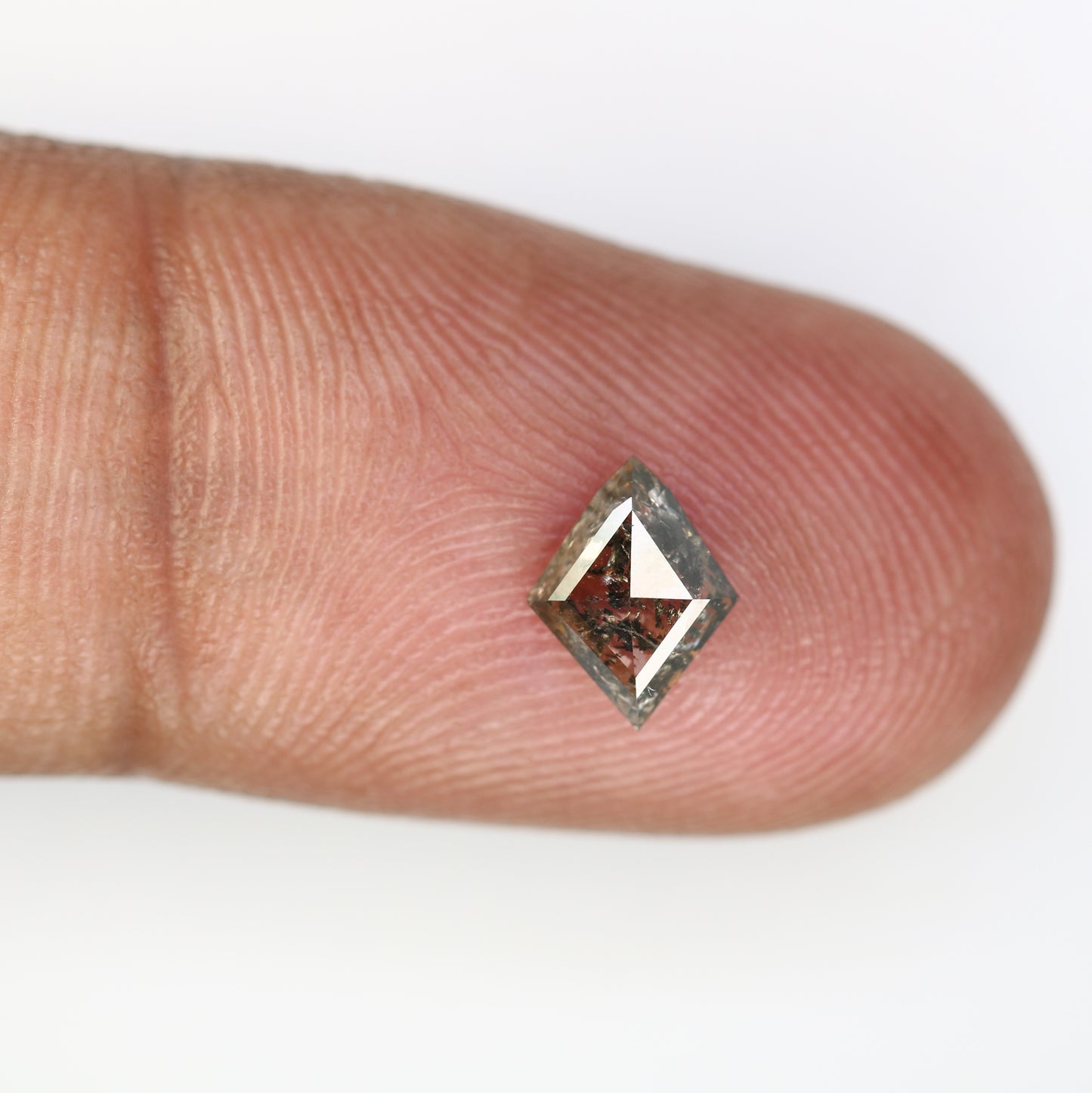 0.68 CT Polished Kite Shape Salt and Pepper Diamond For Proposal Ring - JayKrishna Diamond