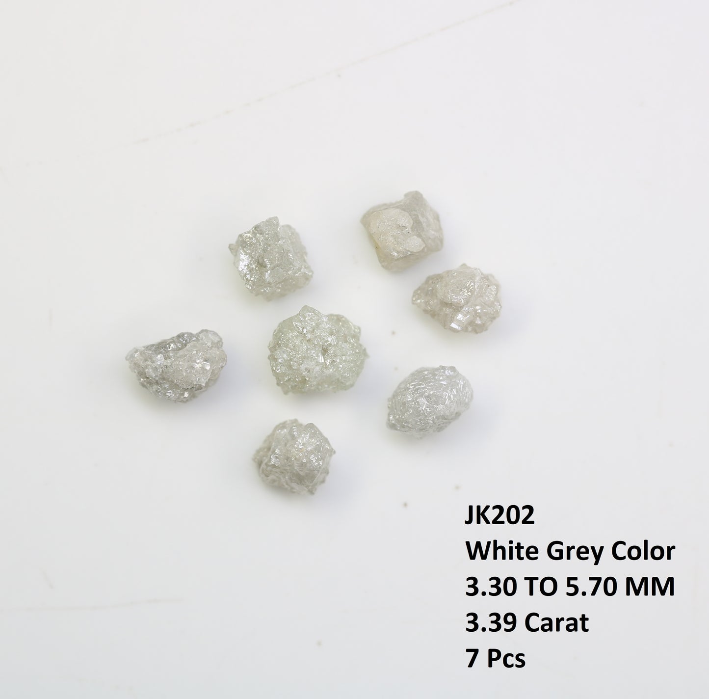 3.39 CT Uncut Raw Grey Rough Diamond For Engagement Ring - JayKrishna Diamond